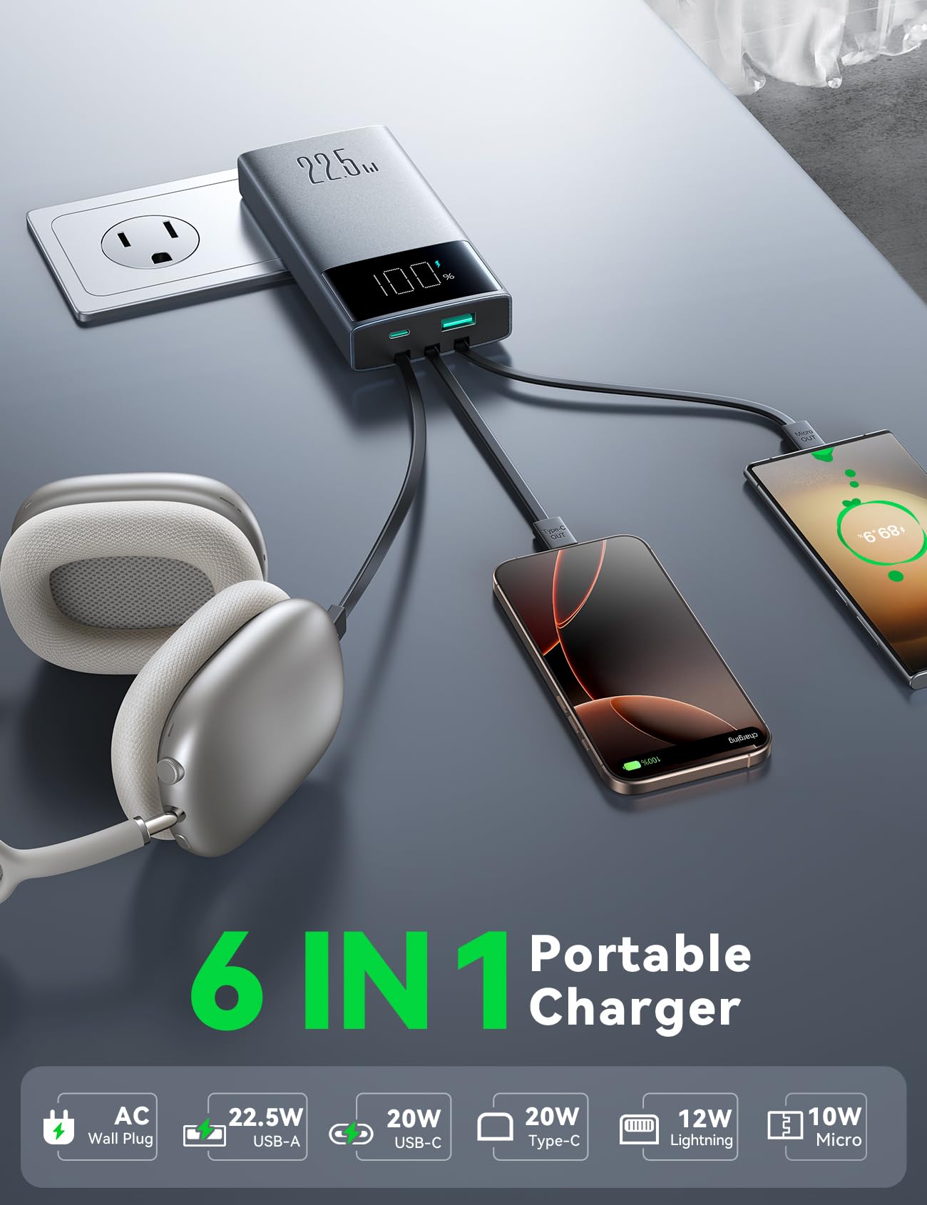 Foto 2 | Cargador Portátil Joyroom 10000 Mah Pd22,5 W De Carga Rápida - Venta Internacional.