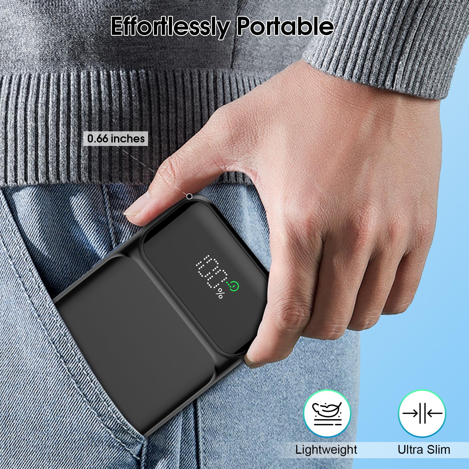 Foto 8 pulgar | Power Bank Dbasne, 10000 Mah, 22,5 W, Carga Rápida Usb-c, Color Negro - Venta Internacional.