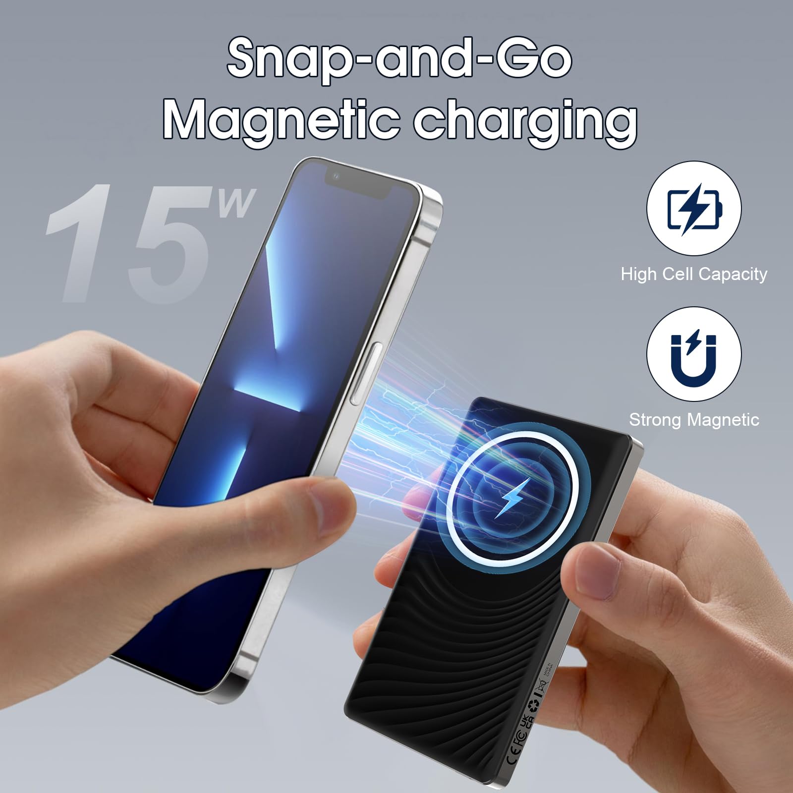 Foto 3 pulgar | Cargador Portátil Dbasne Magnético De 5.000 Mah Para Iphone - Venta Internacional.