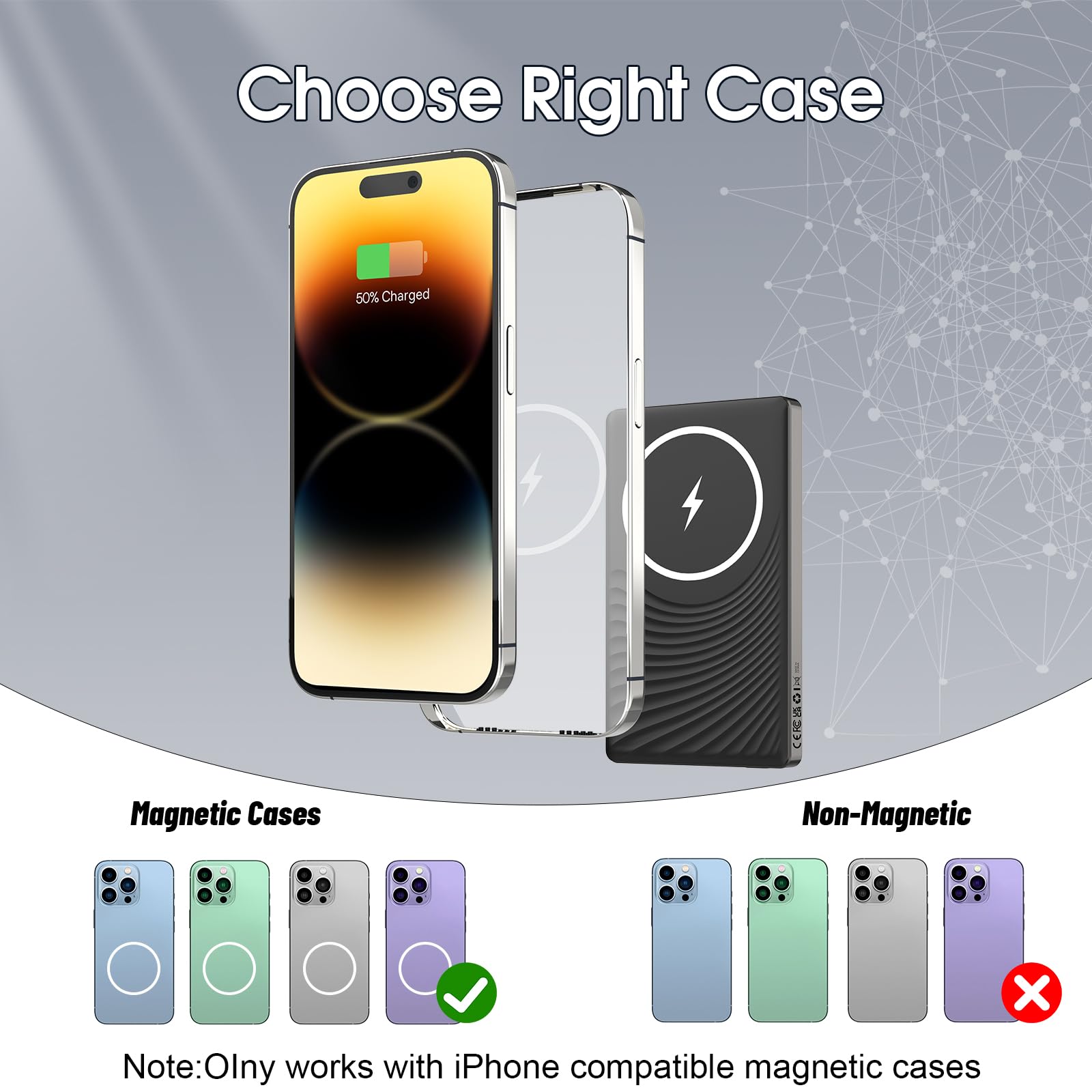 Foto 6 pulgar | Cargador Portátil Dbasne Magnético De 5.000 Mah Para Iphone - Venta Internacional.