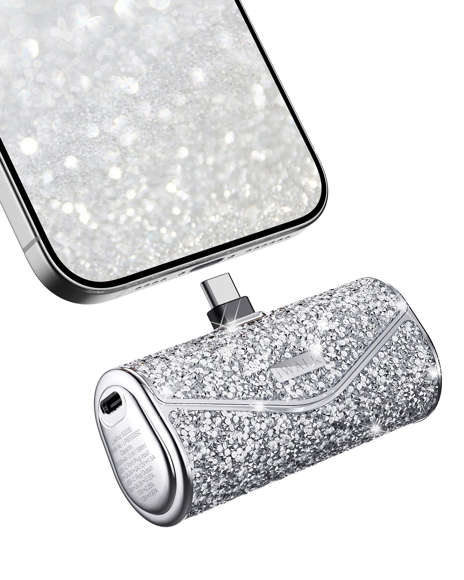 Foto 2 pulgar | Cargador Portátil Iwalk Sparkly Power Bank De 5000 Mah De 22,5 W - Venta Internacional.