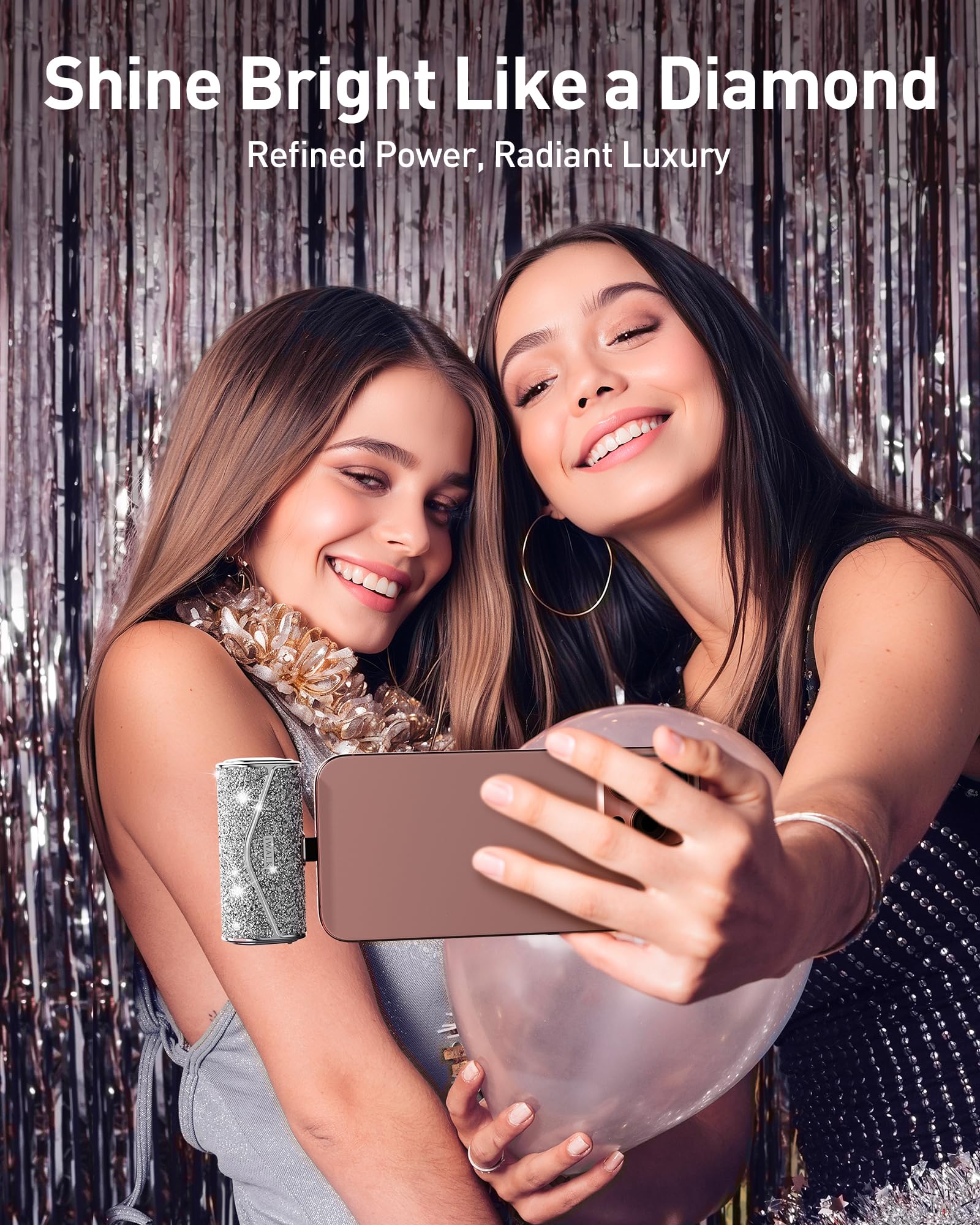 Foto 2 | Cargador Portátil Iwalk Sparkly Power Bank De 5000 Mah De 22,5 W - Venta Internacional.