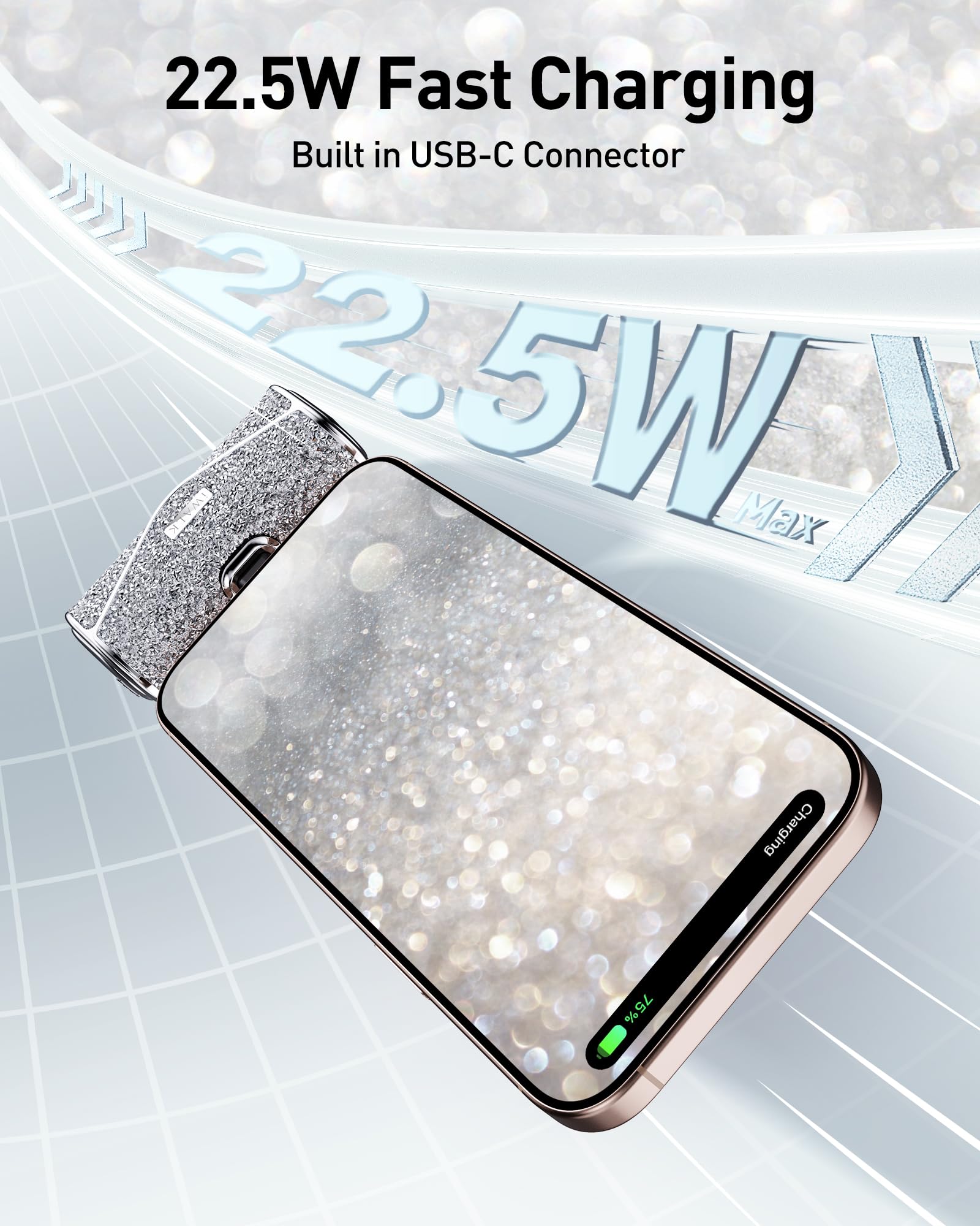 Foto 6 pulgar | Cargador Portátil Iwalk Sparkly Power Bank De 5000 Mah De 22,5 W - Venta Internacional.