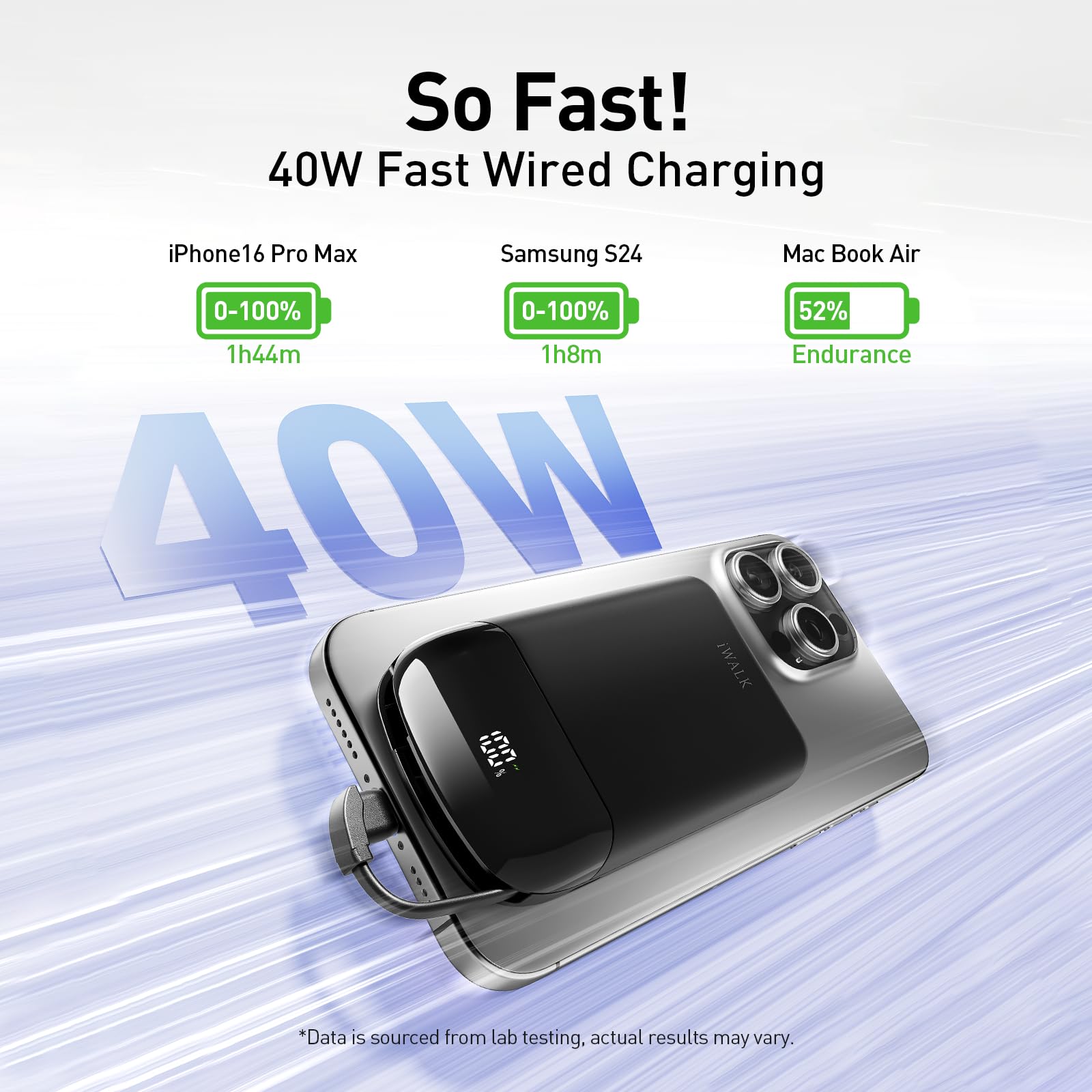 Foto 5 pulgar | Cargador Portátil Iwalk 10,000mah Magnetic Power Bank Negro - Venta Internacional.
