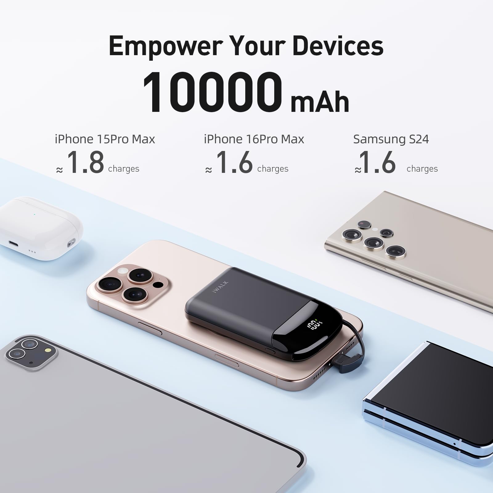 Foto 6 pulgar | Cargador Portátil Iwalk 10,000mah Magnetic Power Bank Negro - Venta Internacional.