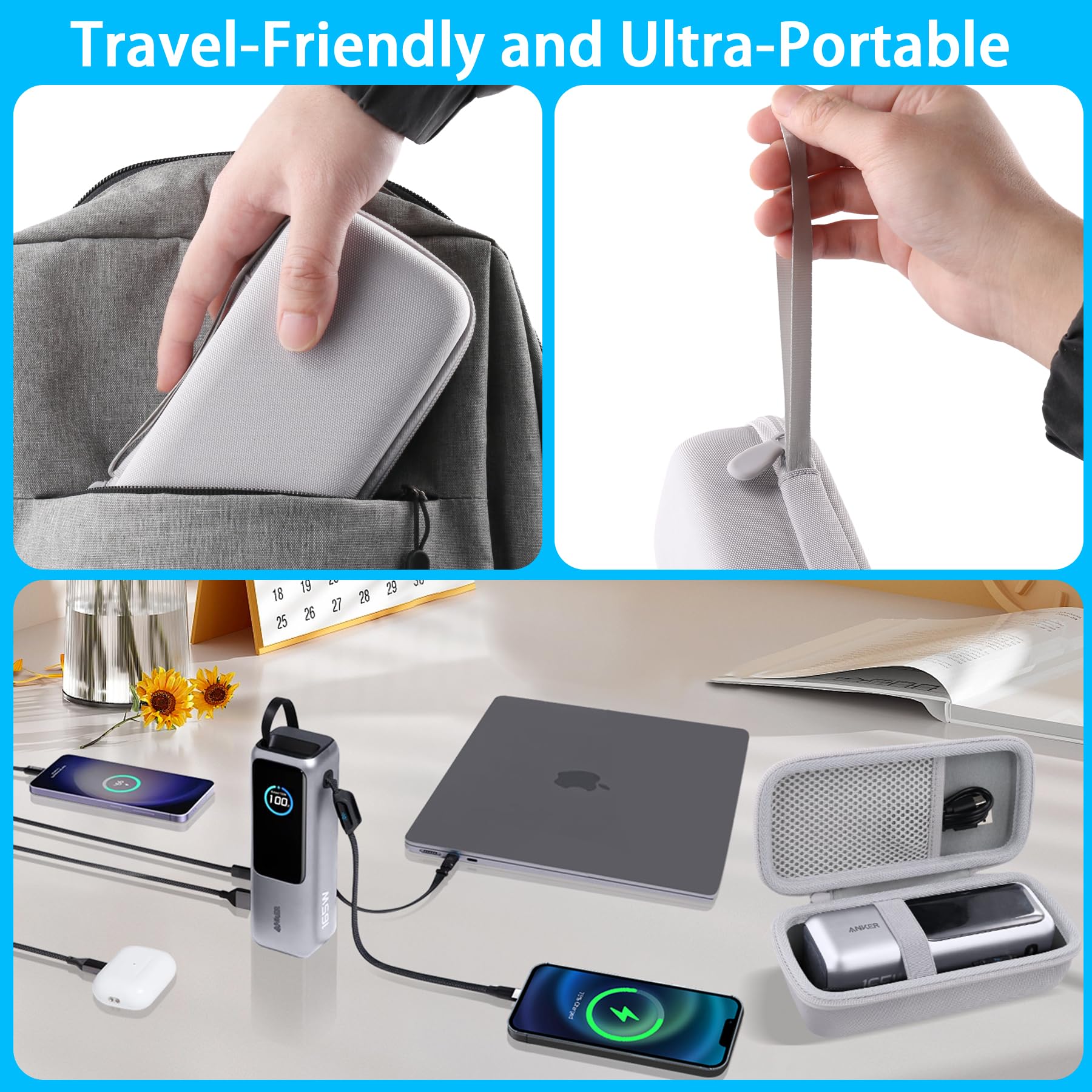 Foto 6 pulgar | Funda Rígida De Viaje Co2crea Para Portátil Portátil Anker De 25.000 Mah - Venta Internacional.