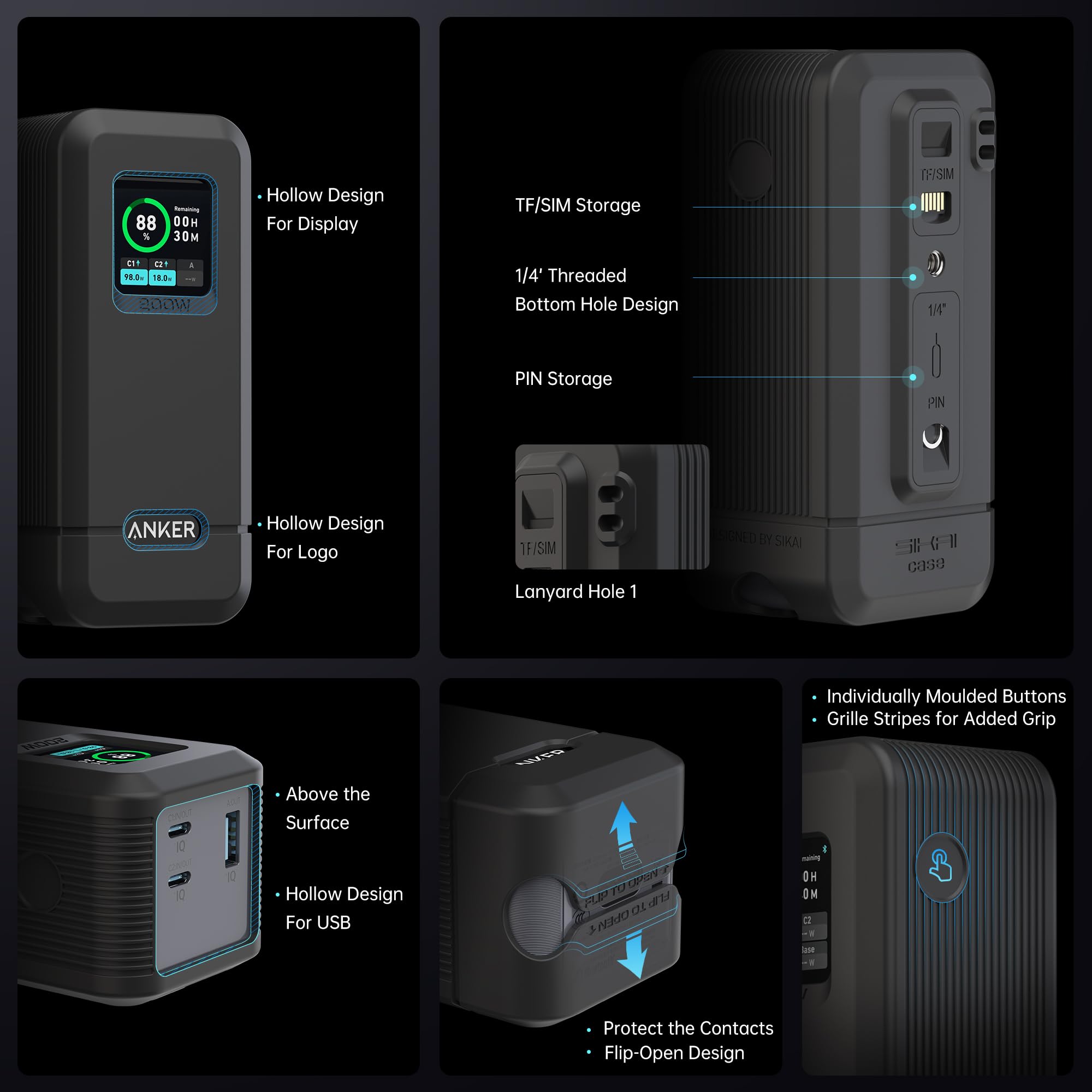 Foto 3 pulgar | Funda Protectora De Silicona Para Anker Prime Power Bank De 20.000 Mah - Venta Internacional.