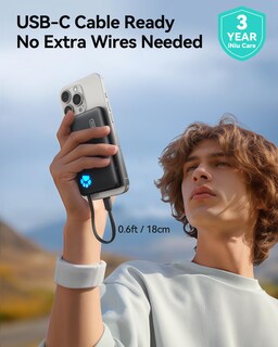 Foto 2 | Cargador Portátil Power Bank Iniu De 10000 Mah Con Usb-c De 20 W, Color Azul - Venta Internacional.