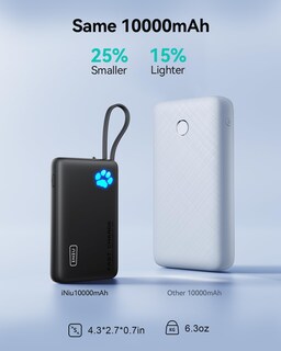 Foto 5 | Cargador Portátil Power Bank Iniu De 10000 Mah Con Usb-c De 20 W, Color Azul - Venta Internacional.