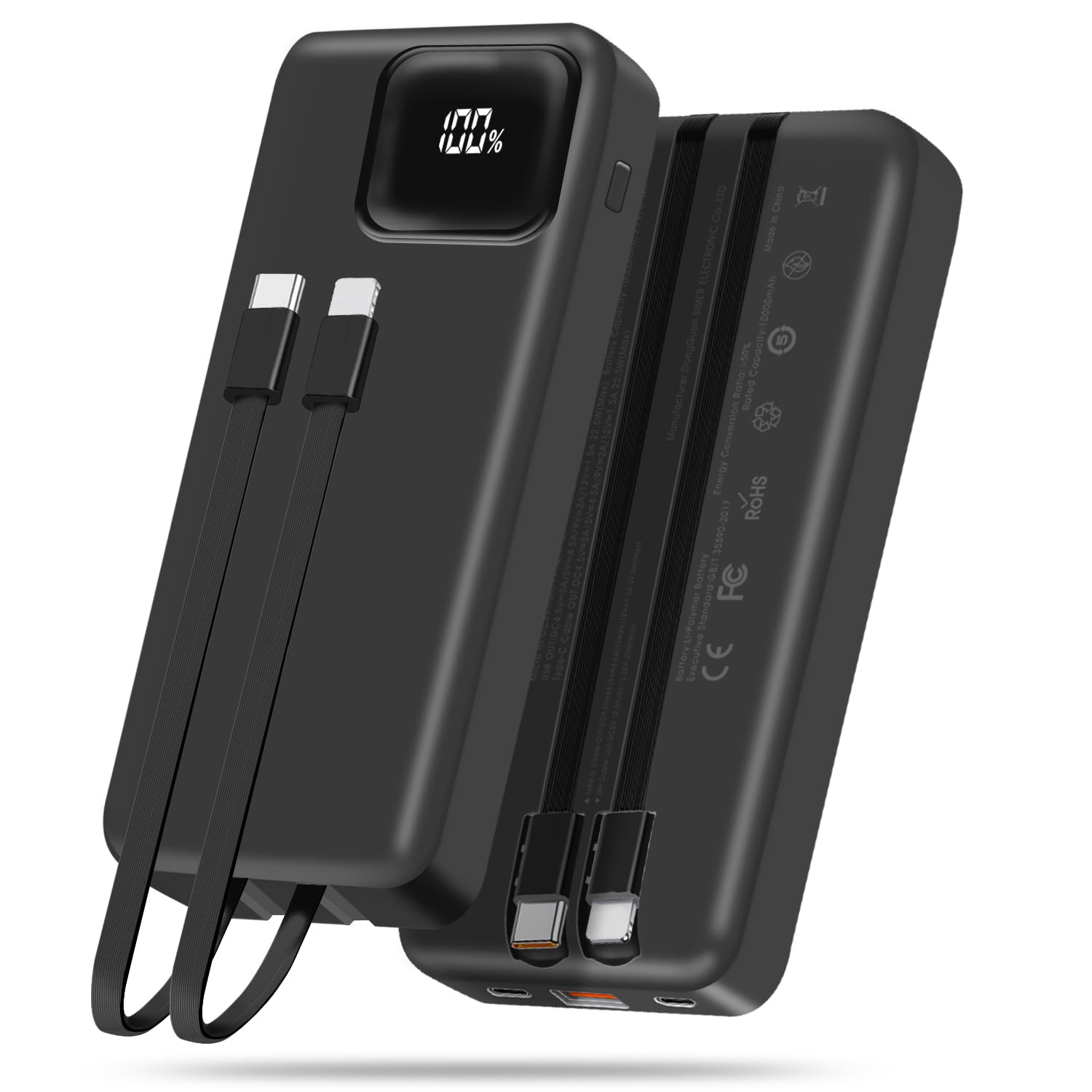 Foto 2 pulgar | Cargador Portátil Powerbank Skyvast De 10000 Mah Con 2 Cables - Venta Internacional.