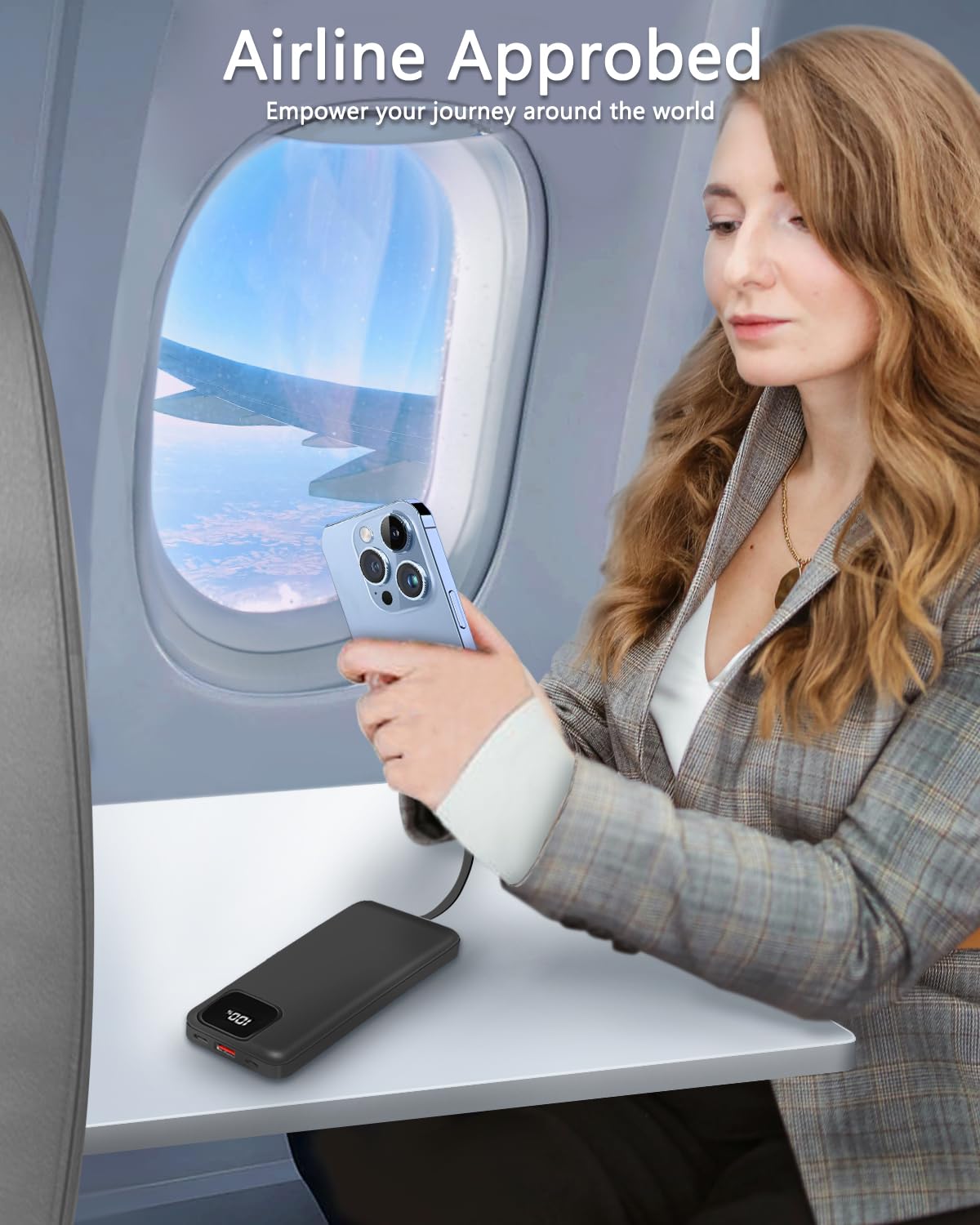 Foto 6 | Cargador Portátil Powerbank Skyvast De 10000 Mah Con 2 Cables - Venta Internacional.