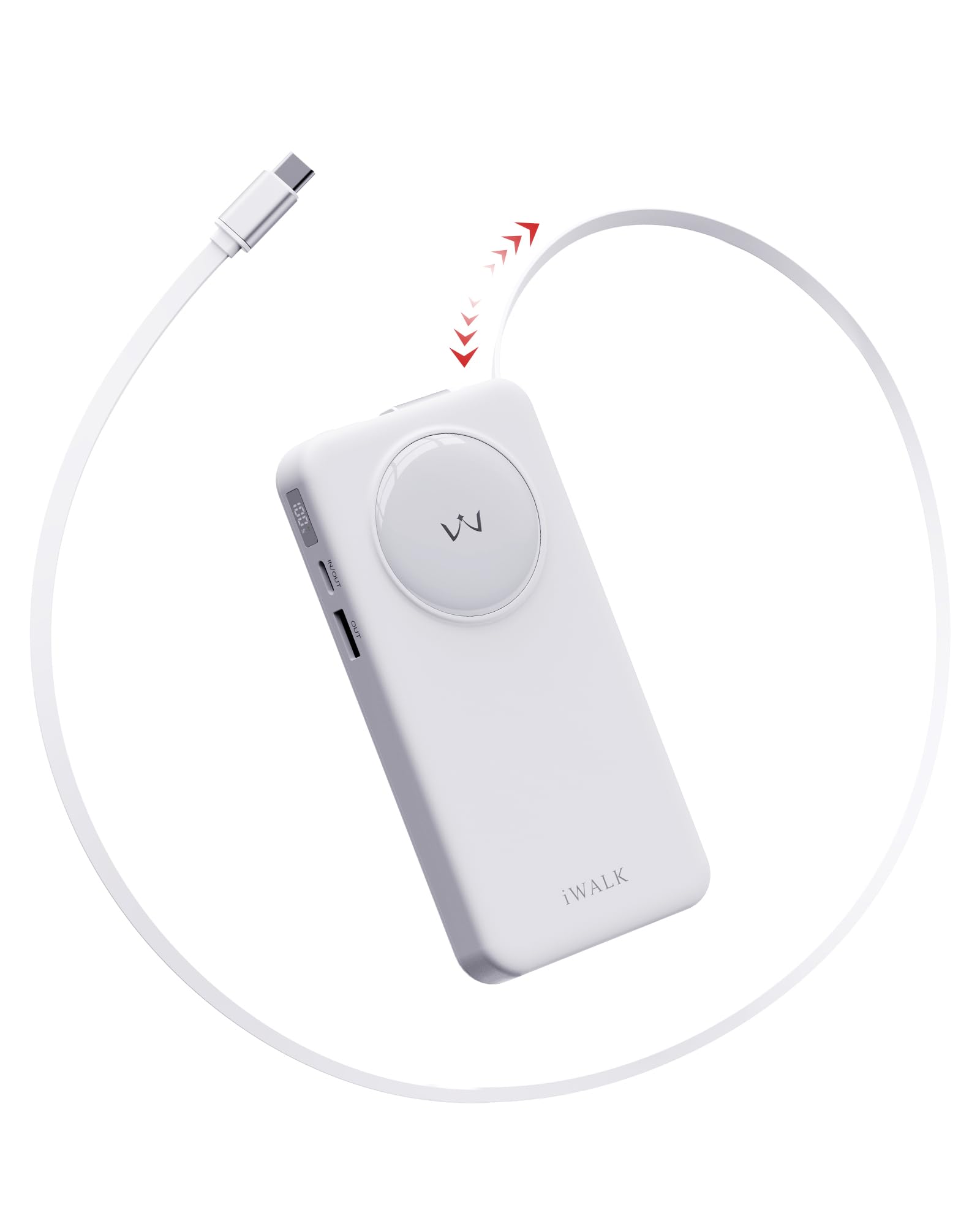 Foto 2 pulgar | Cargador Portátil Iwalk De 10000 Mah Con Carga Rápida Pd De 30 W, Color Blanco - Venta Internacional.