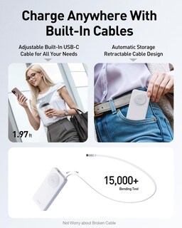 Foto 3 | Cargador Portátil Iwalk De 10000 Mah Con Carga Rápida Pd De 30 W, Color Blanco - Venta Internacional.