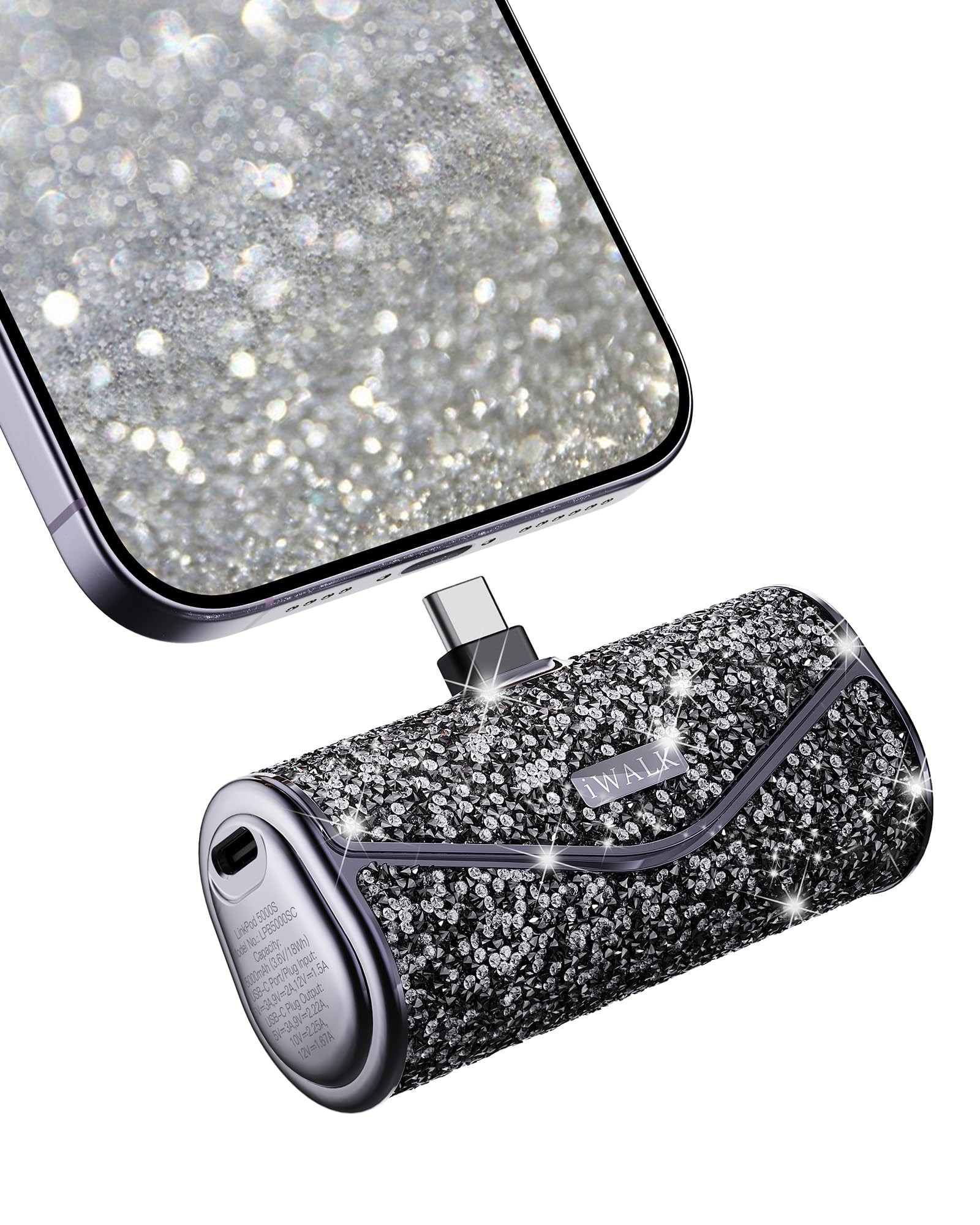Foto 2 pulgar | Cargador Portátil Iwalk Sparkly 5000 Mah 22,5 W Para Iphone - Venta Internacional.