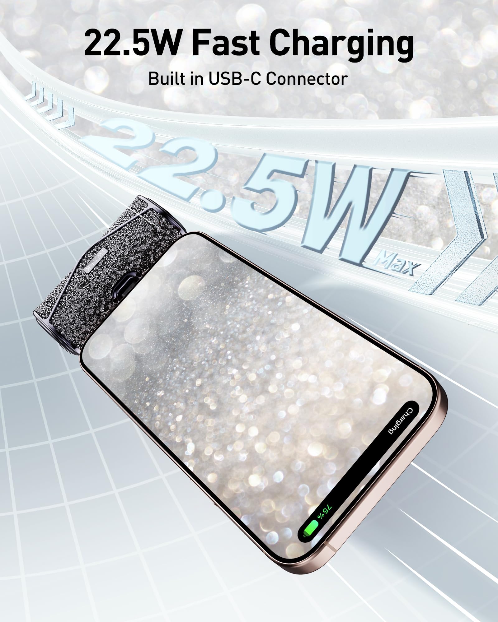 Foto 6 pulgar | Cargador Portátil Iwalk Sparkly 5000 Mah 22,5 W Para Iphone - Venta Internacional.