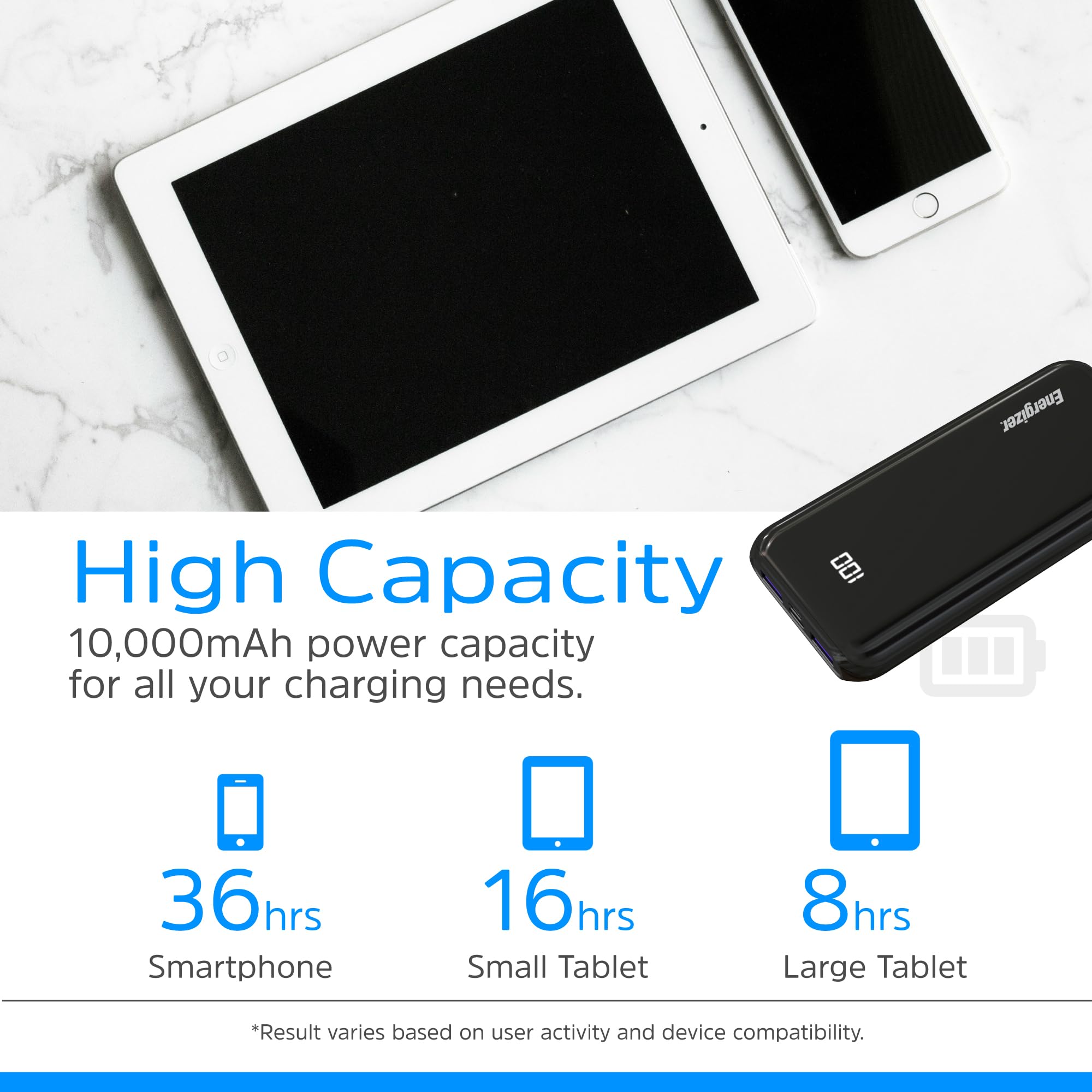Foto 3 pulgar | Cargador Portátil Energizer Ue10011pq Power Bank De 10000 Mah - Venta Internacional.