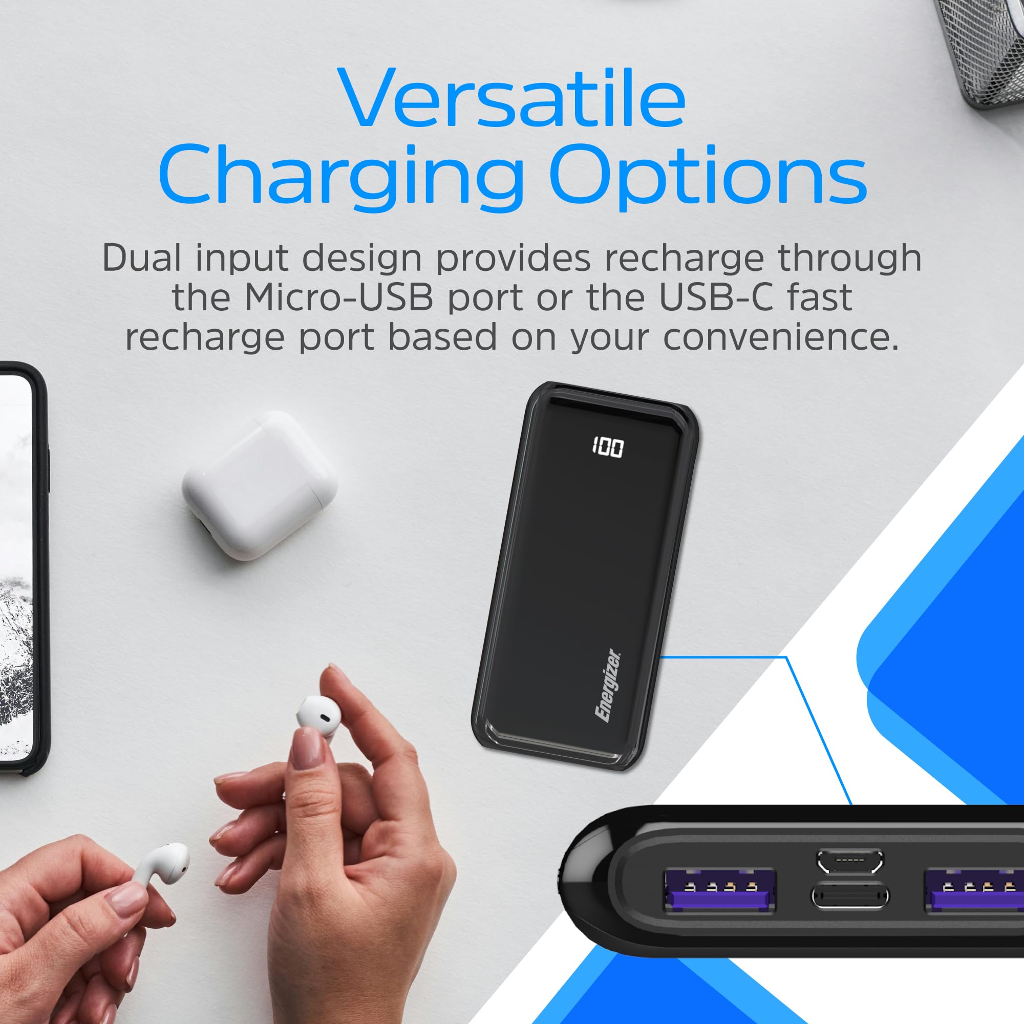 Foto 7 | Cargador Portátil Energizer Ue10011pq Power Bank De 10000 Mah - Venta Internacional.