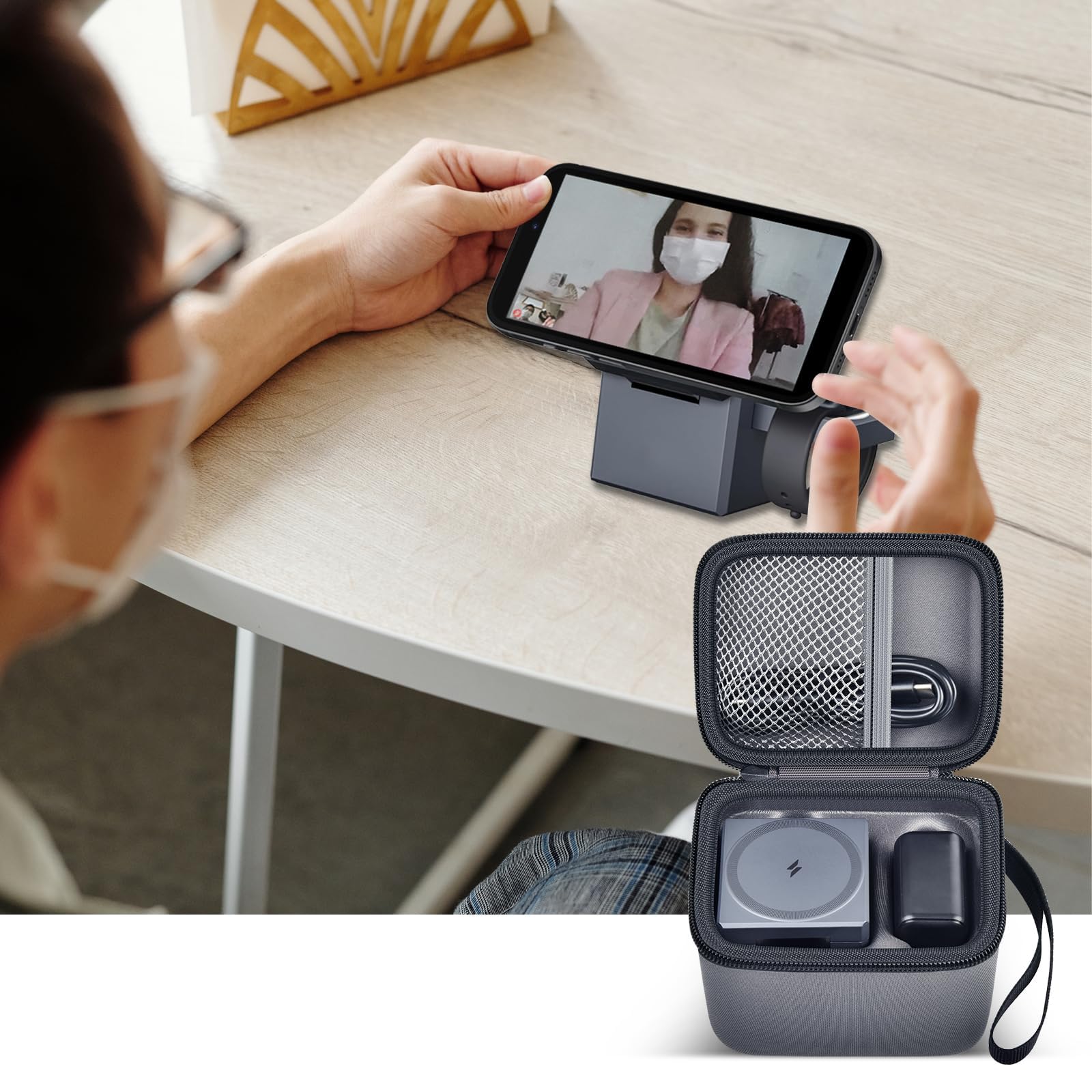 Foto 7 pulgar | Funda De Almacenamiento Paiyule Compatible Con Anker Cube Magsafe 3 En 1 - Venta Internacional.