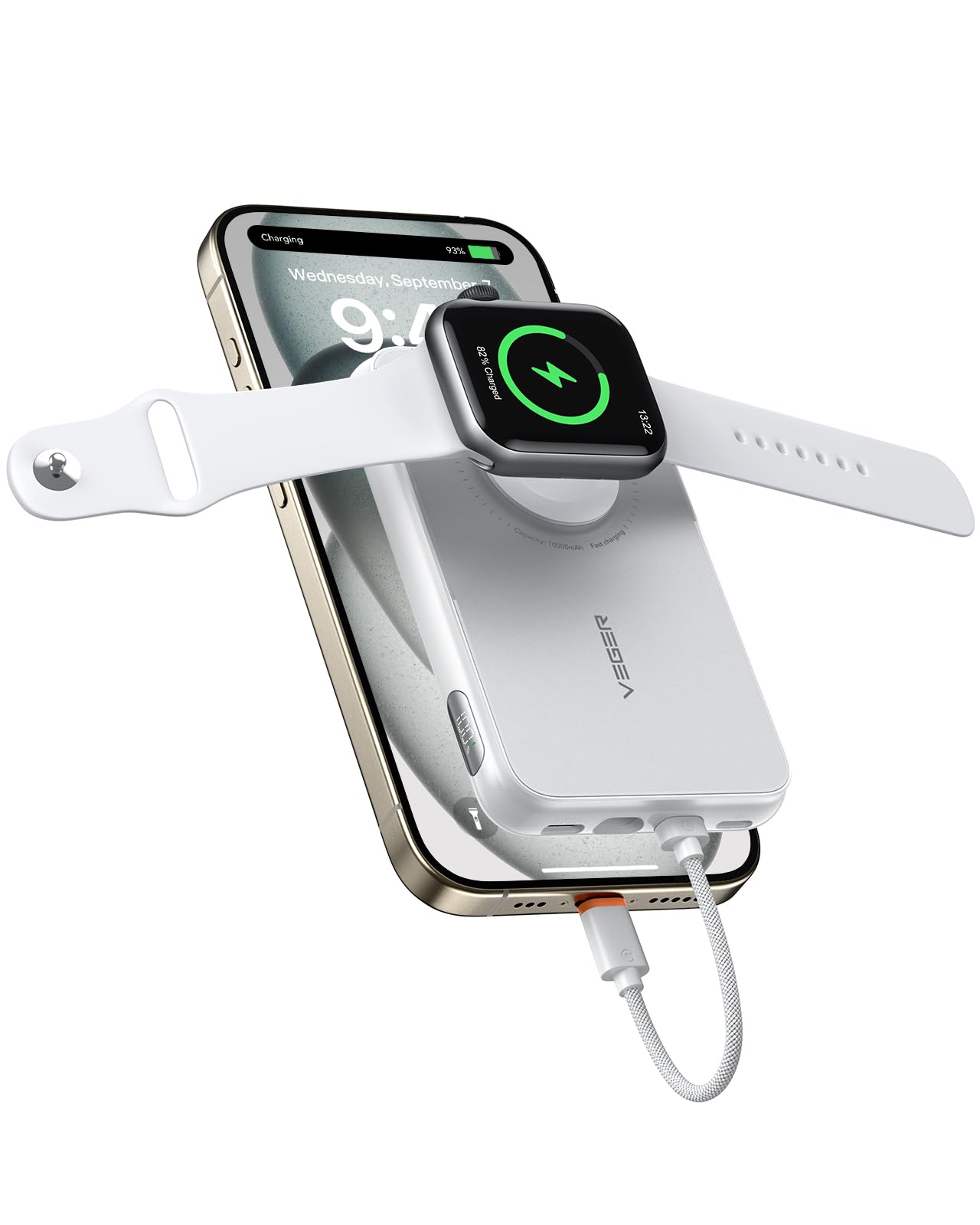 Foto 2 pulgar | Cargador Portátil Veger De 10000 Mah Con Cable Integrado Pd De 20 W - Venta Internacional.