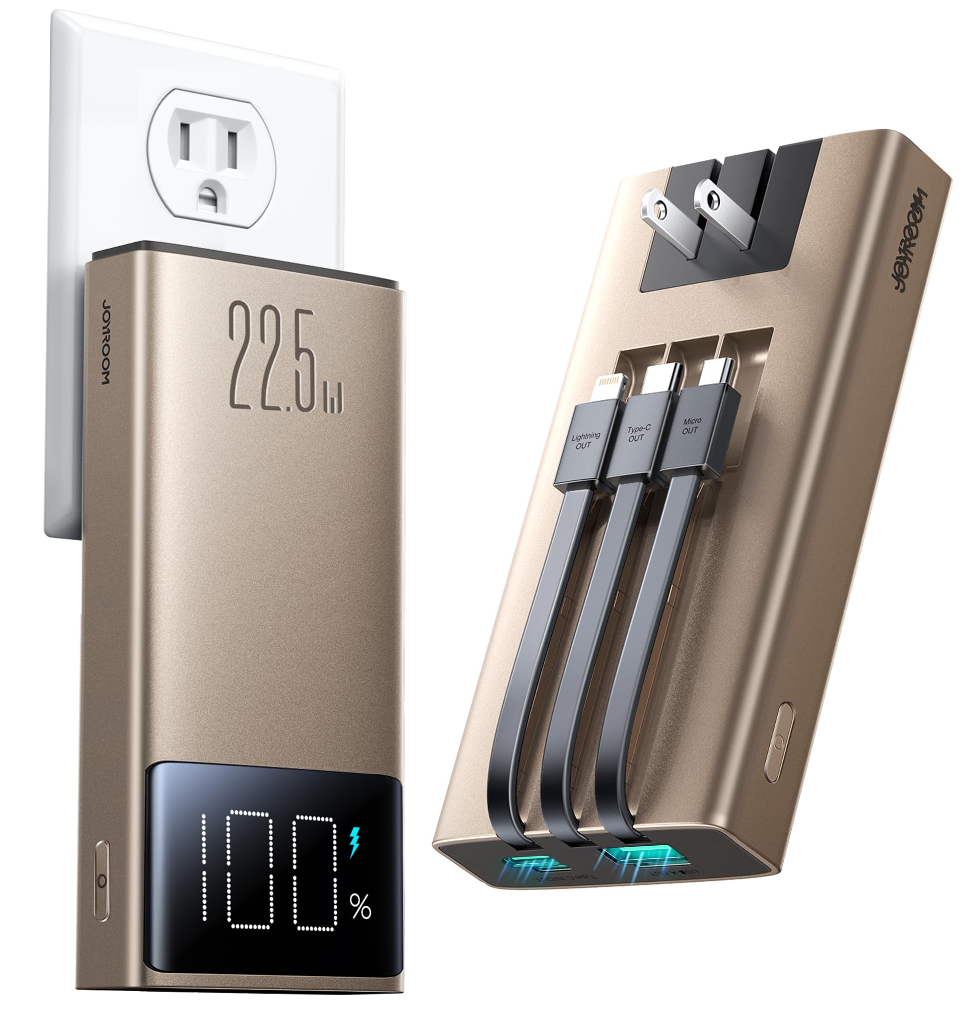 Foto 1 | Cargador Portátil Joyroom Power Bank De 10000 Mah Con Cables Integrados - Venta Internacional.