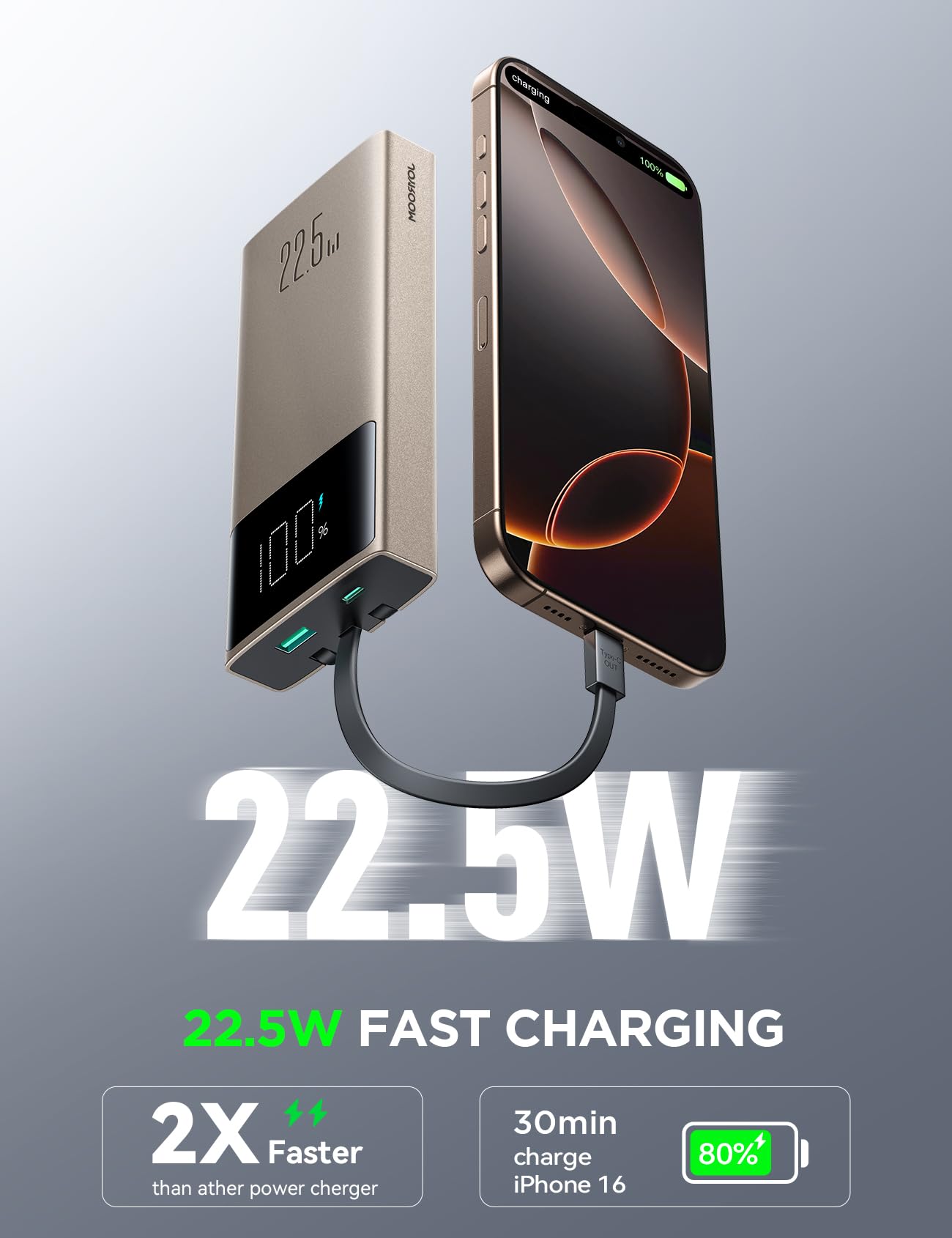 Foto 6 pulgar | Cargador Portátil Joyroom Power Bank De 10000 Mah Con Cables Integrados - Venta Internacional.