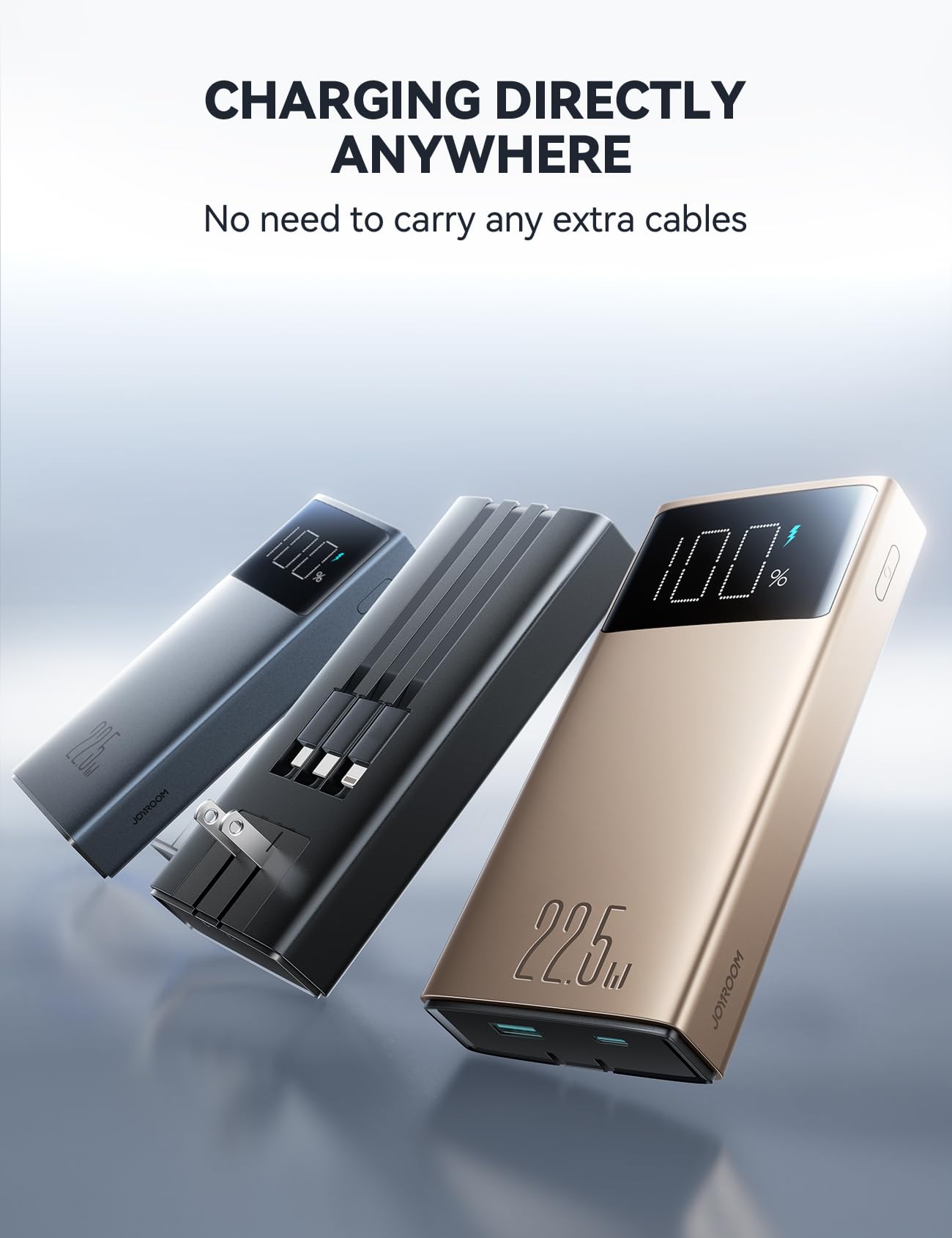 Foto 7 | Cargador Portátil Joyroom Power Bank De 10000 Mah Con Cables Integrados - Venta Internacional.