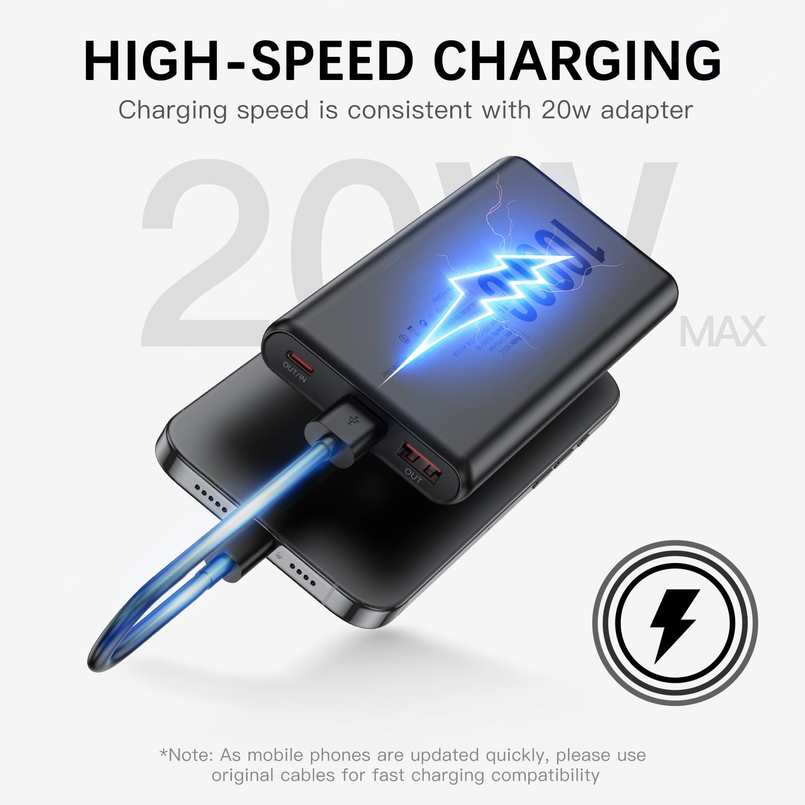 Foto 3 | Cargador Portátil Power Bank Bonai 10000mah Usb-c 5v/3a - Negro - Venta Internacional.