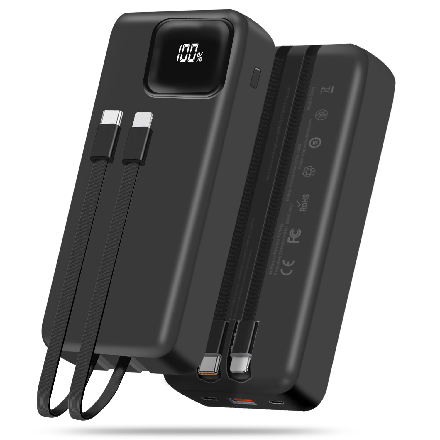 Foto 2 pulgar | Cargador Portátil Powerbank Skyvast De 20000 Mah Con 2 Cables - Venta Internacional.