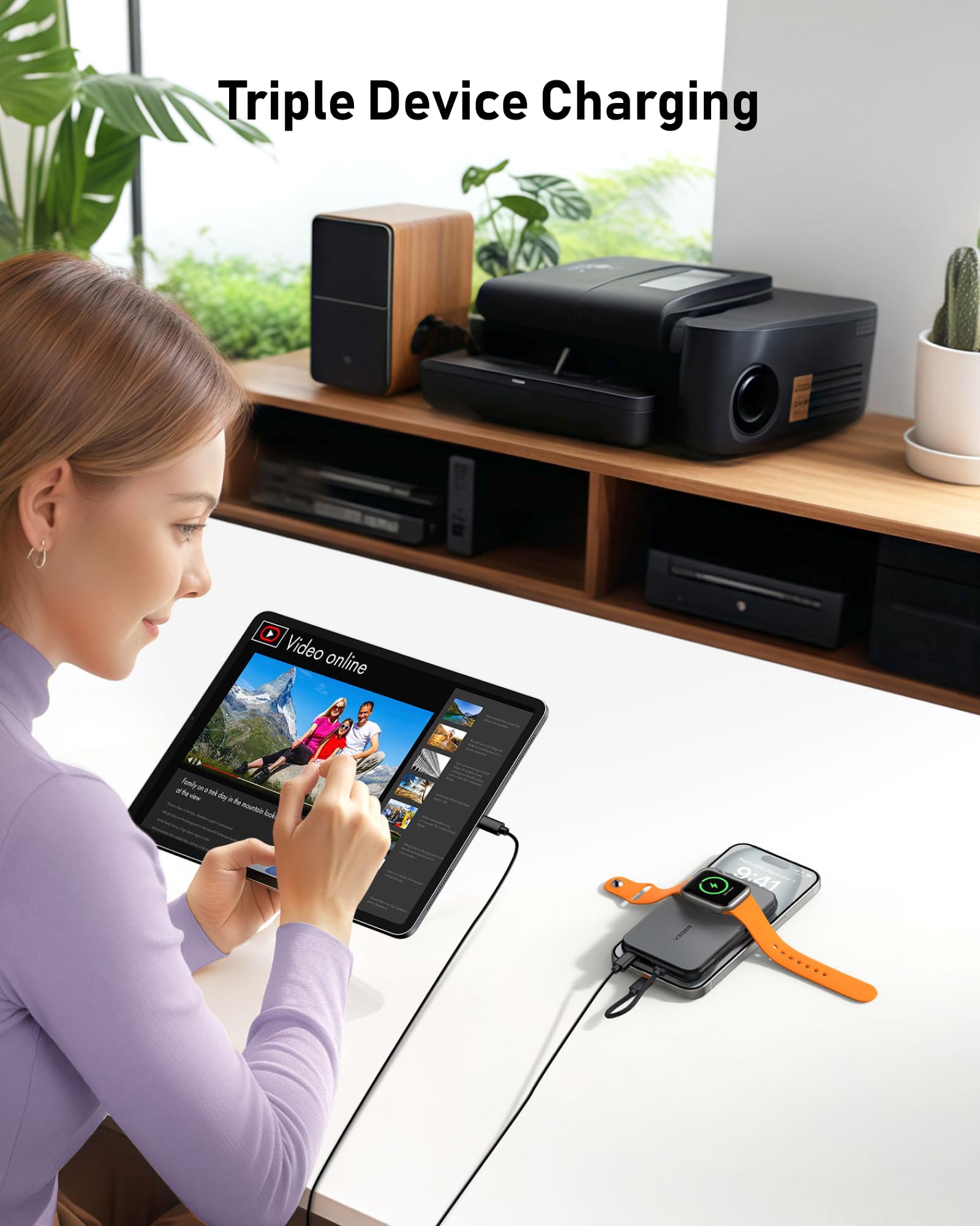 Foto 4 | Cargador Portátil Veger De 10000 Mah Con Cable Integrado Pd De 20 W - Venta Internacional.
