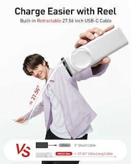 Foto 2 | Power Bank Iwalk Reel De 20000 Mah Y 65 W Con Cable Usb-c Retráctil - Venta Internacional.