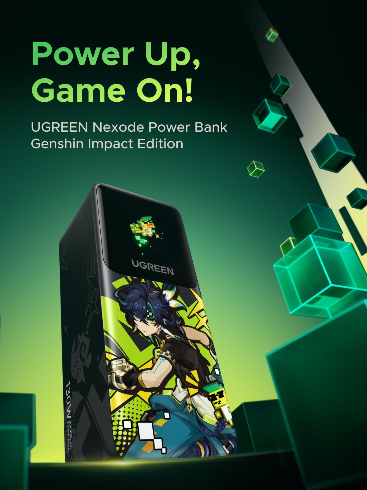 Foto 3 pulgar | Batería Externa Ugreen Nexode 20000 Mah 130 W Con Pantalla Tft Genshin - Venta Internacional.