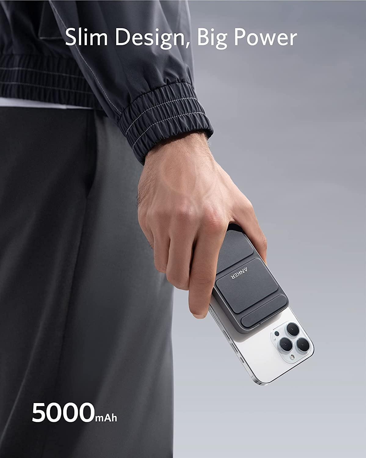 Foto 5 | Batería Externa Anker 622 Maggo Magnetic De 5000 Mah Con Soporte De 7,5 W - Venta Internacional.