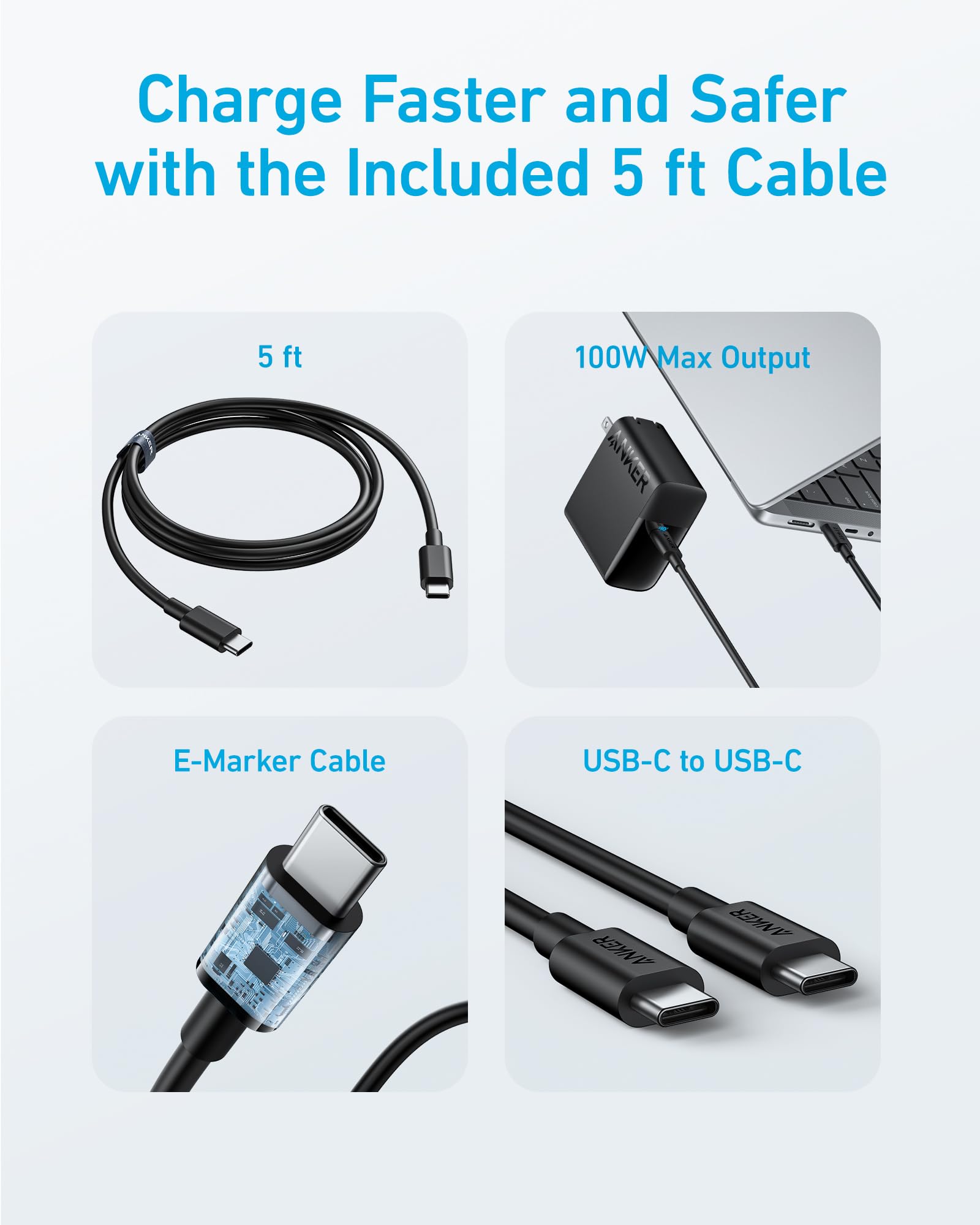 Foto 5 | Cargador Anker Macbook Pro Usb-c De 100 W Con Batería Externa De 10.000 Mah - Venta Internacional.