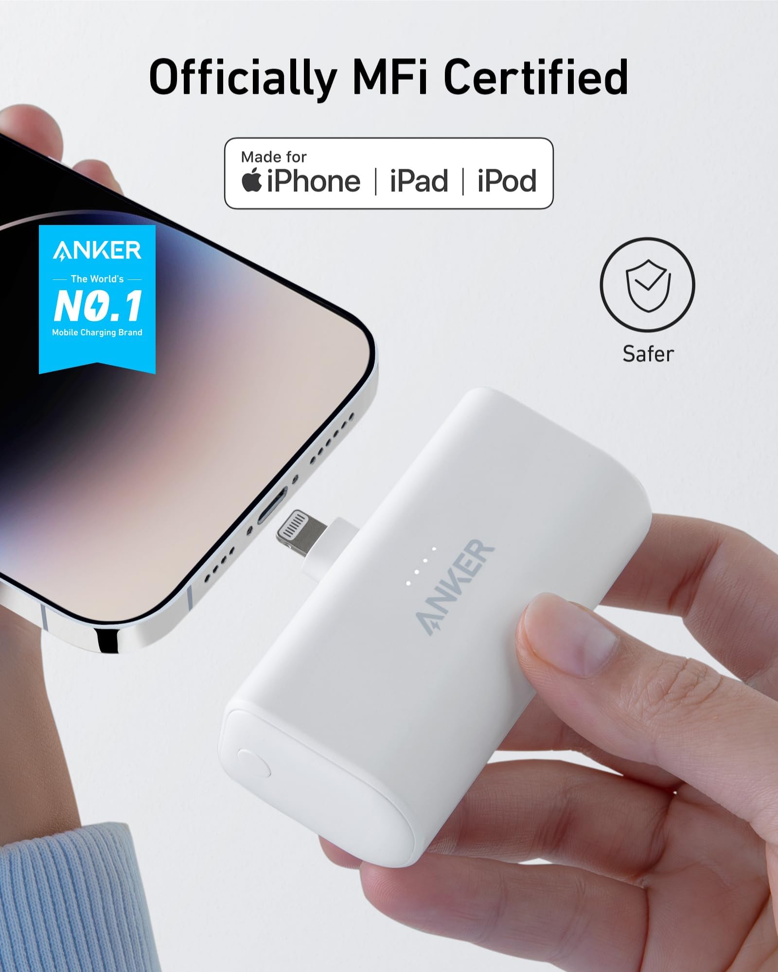 Foto 2 | Batería Externa Anker Nano De 5000 Mah Y 22,5 W Con Usb-c Y Lightning - Venta Internacional.