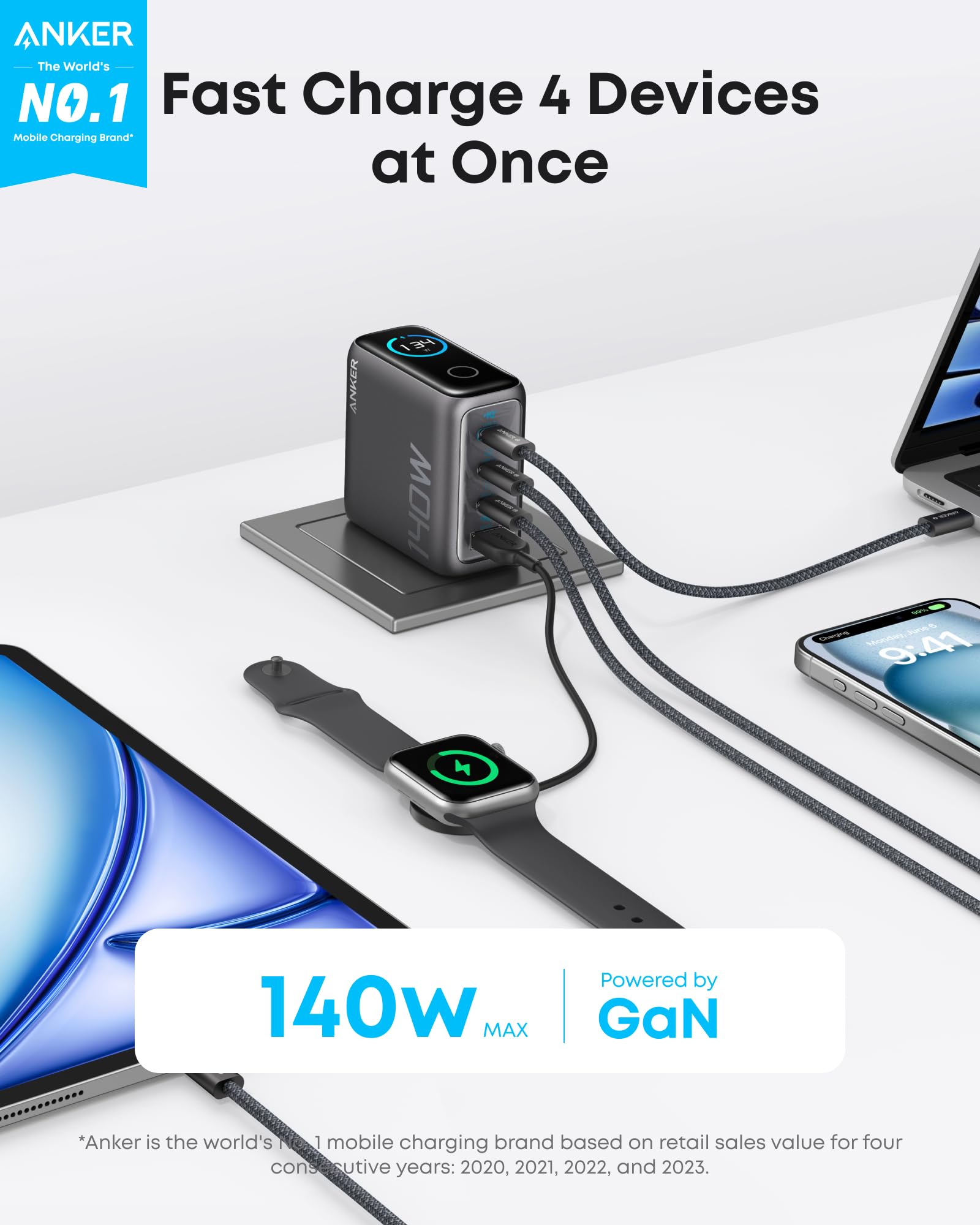 Foto 6 pulgar | Cargador Power Bank Anker Para Portátil, 25 000 Mah, 100 W, Usb-c X3, Color Negro - Venta Internacional.