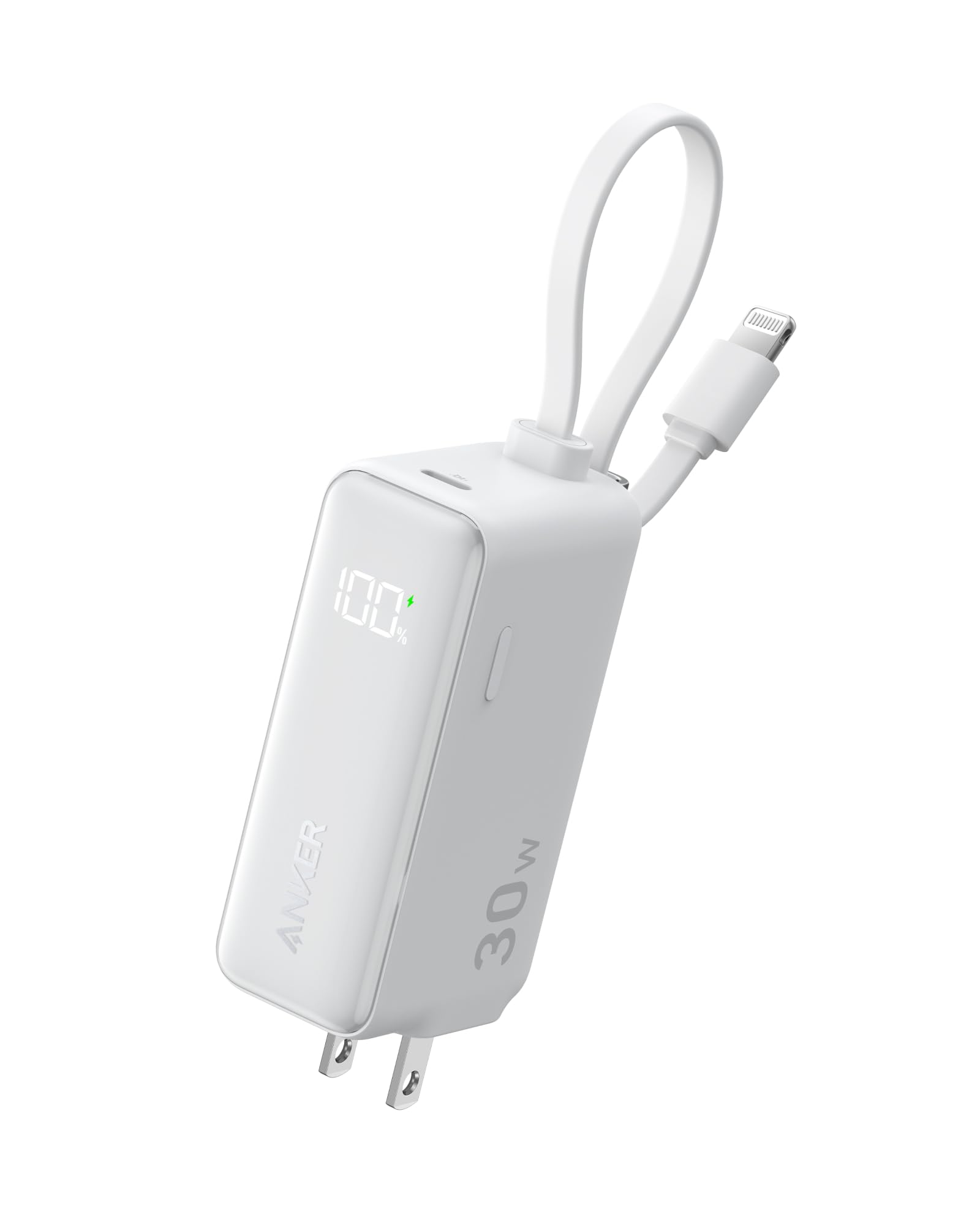 Power Bank Anker 3 En 1 De 5000 Mah Con Cable Lightning De 30 W - Venta Internacional.