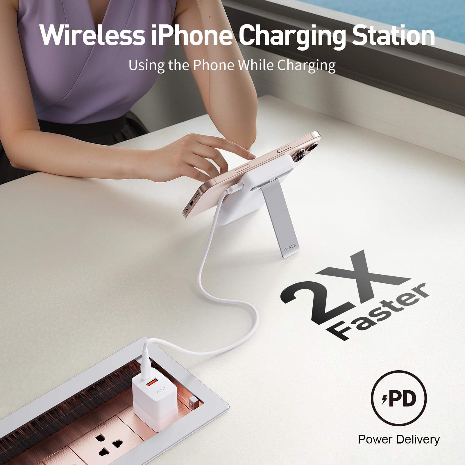 Foto 6 pulgar | Power Bank Iwalk Magnetic De 10000 Mah Con Carga Inalámbrica De 15 W - Venta Internacional.