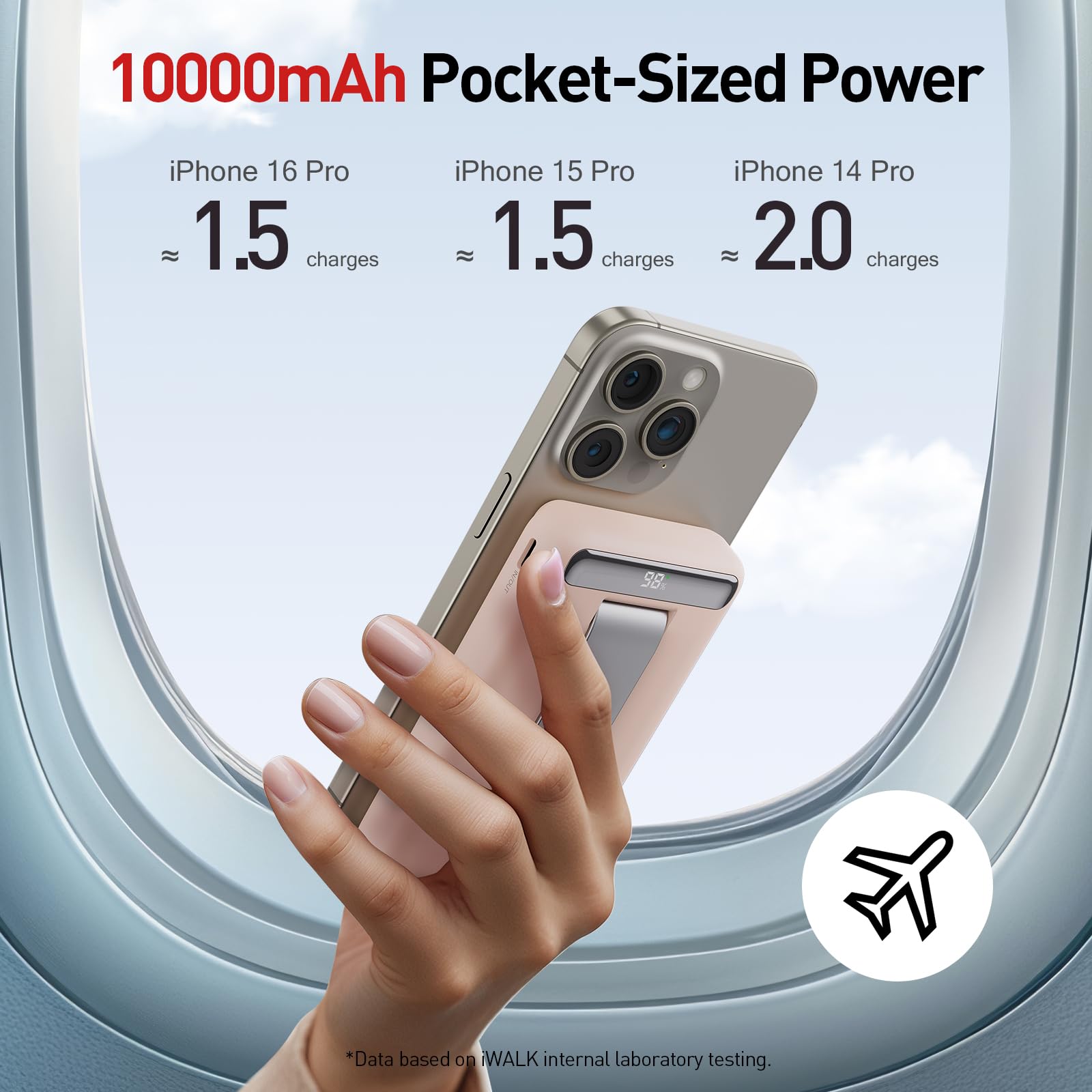 Foto 5 pulgar | Batería Externa Iwalk Qi2 Certificada, 15 W, Magnética, 10000 Mah - Venta Internacional.