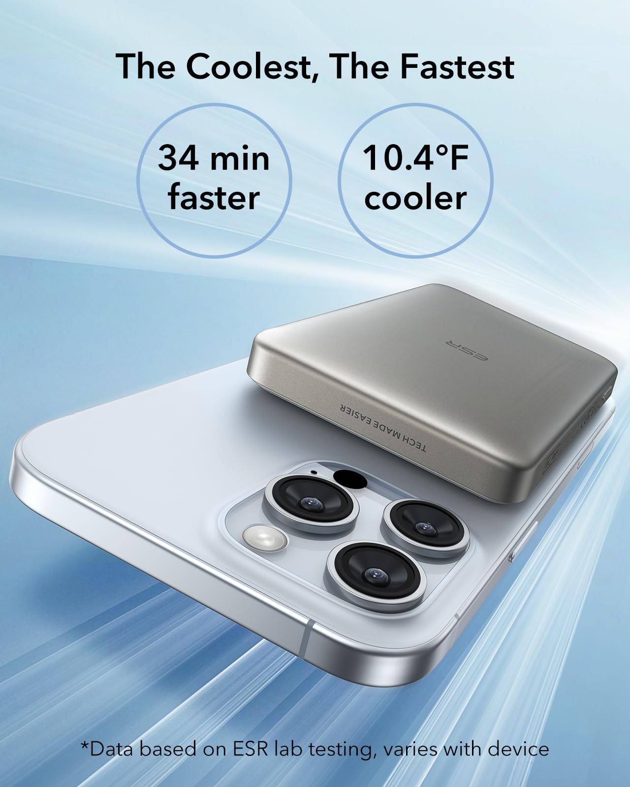 Foto 2 | Batería Externa Esr Magsafe De 10.000 Mah Y 15 W Para Iphone Titanium - Venta Internacional.