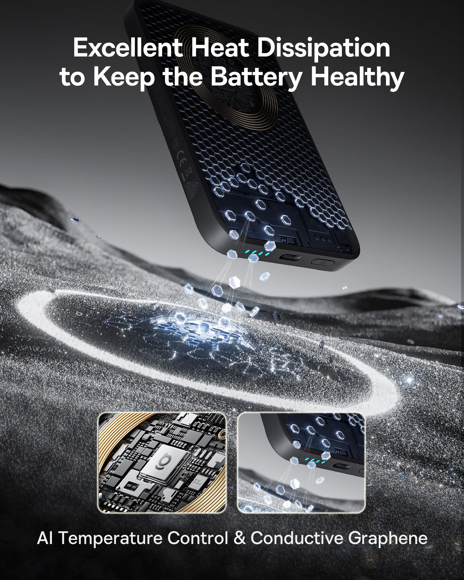 Foto 6 pulgar | Cargador Portátil Baseus De 10000 Mah, Banco De Energía Magnético Inalámbrico - Venta Internacional.