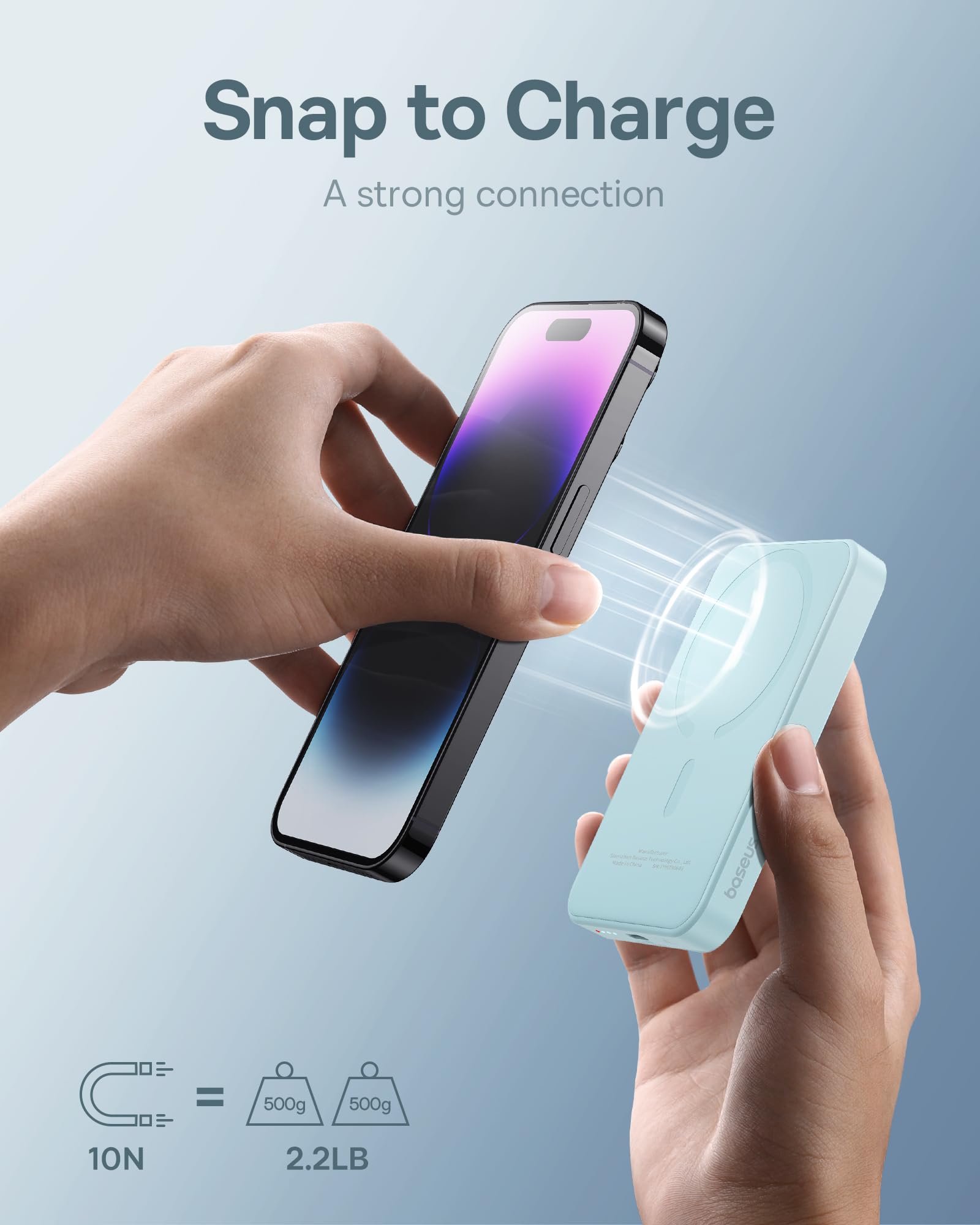 Foto 2 | Cargador Portátil Baseus Magnetic 5000 Mah Wireless Power Bank - Venta Internacional.