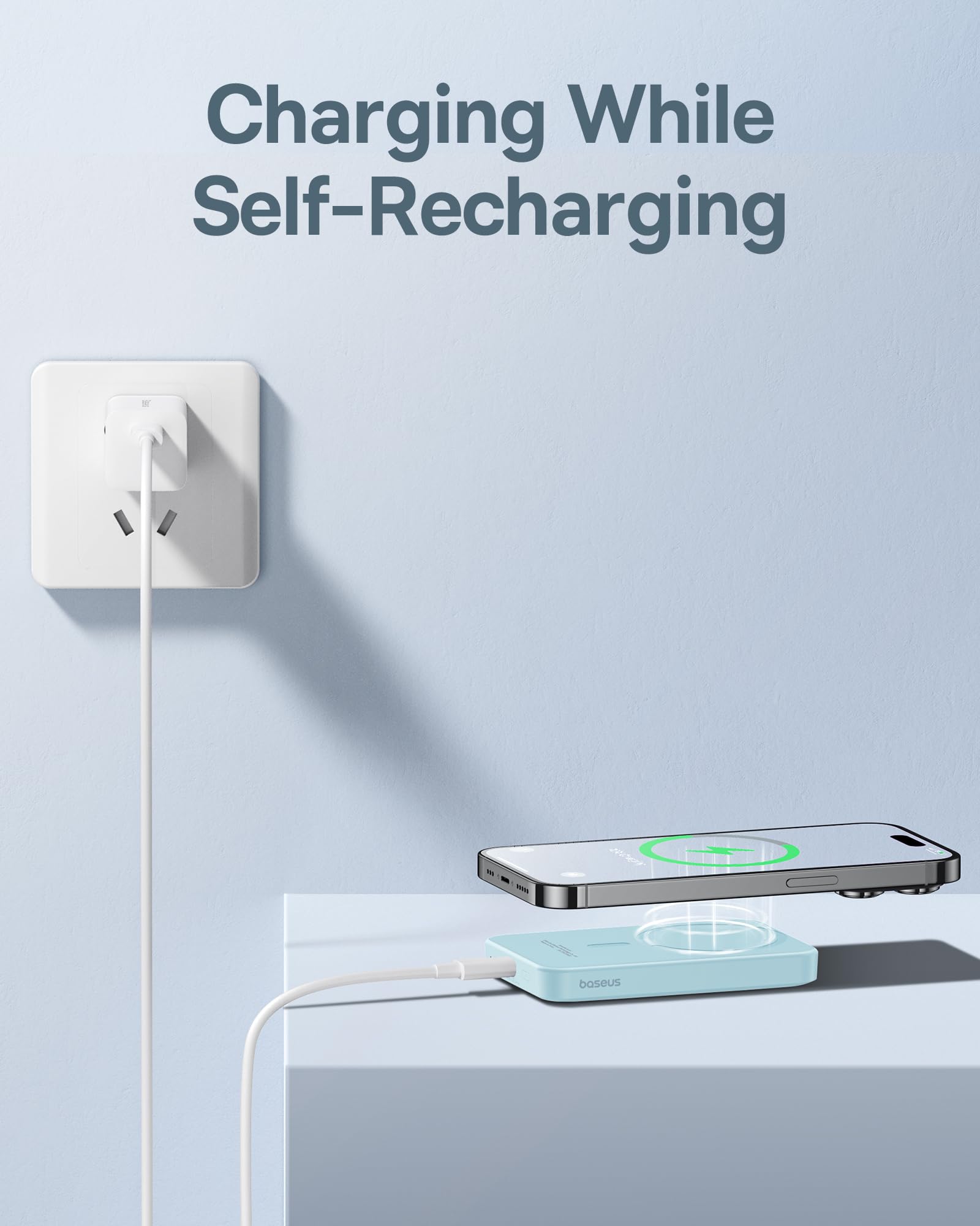 Foto 7 pulgar | Cargador Portátil Baseus Magnetic 5000 Mah Wireless Power Bank - Venta Internacional.