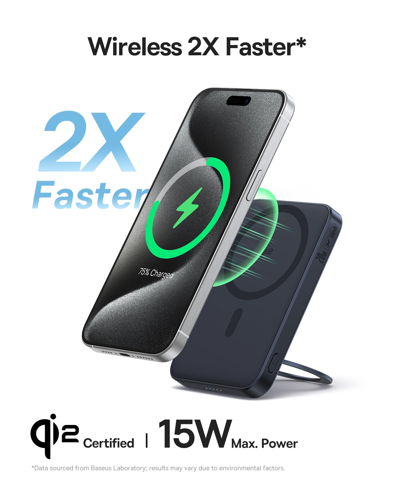Foto 3 pulgar | Cargador Portátil Inalámbrico Baseus Qi2 Magsafe 15w 5000mah - Venta Internacional.