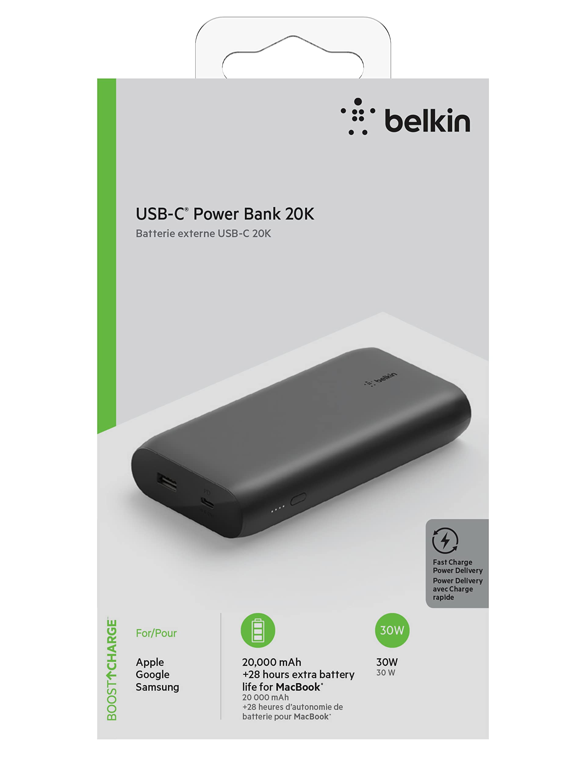 Foto 7 pulgar | Batería Externa Belkin Boostcharge Usb-c Pd De 20.000 Mah, Color Negro - Venta Internacional.