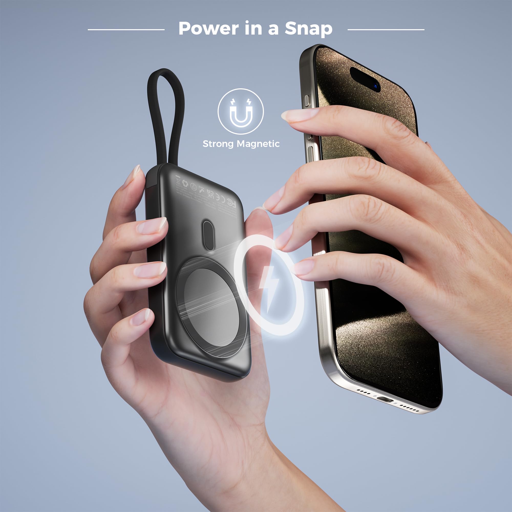 Foto 3 pulgar | Cargador Portátil Tessan Magnetic 10000 Mah 20 W Para Iphone - Venta Internacional.