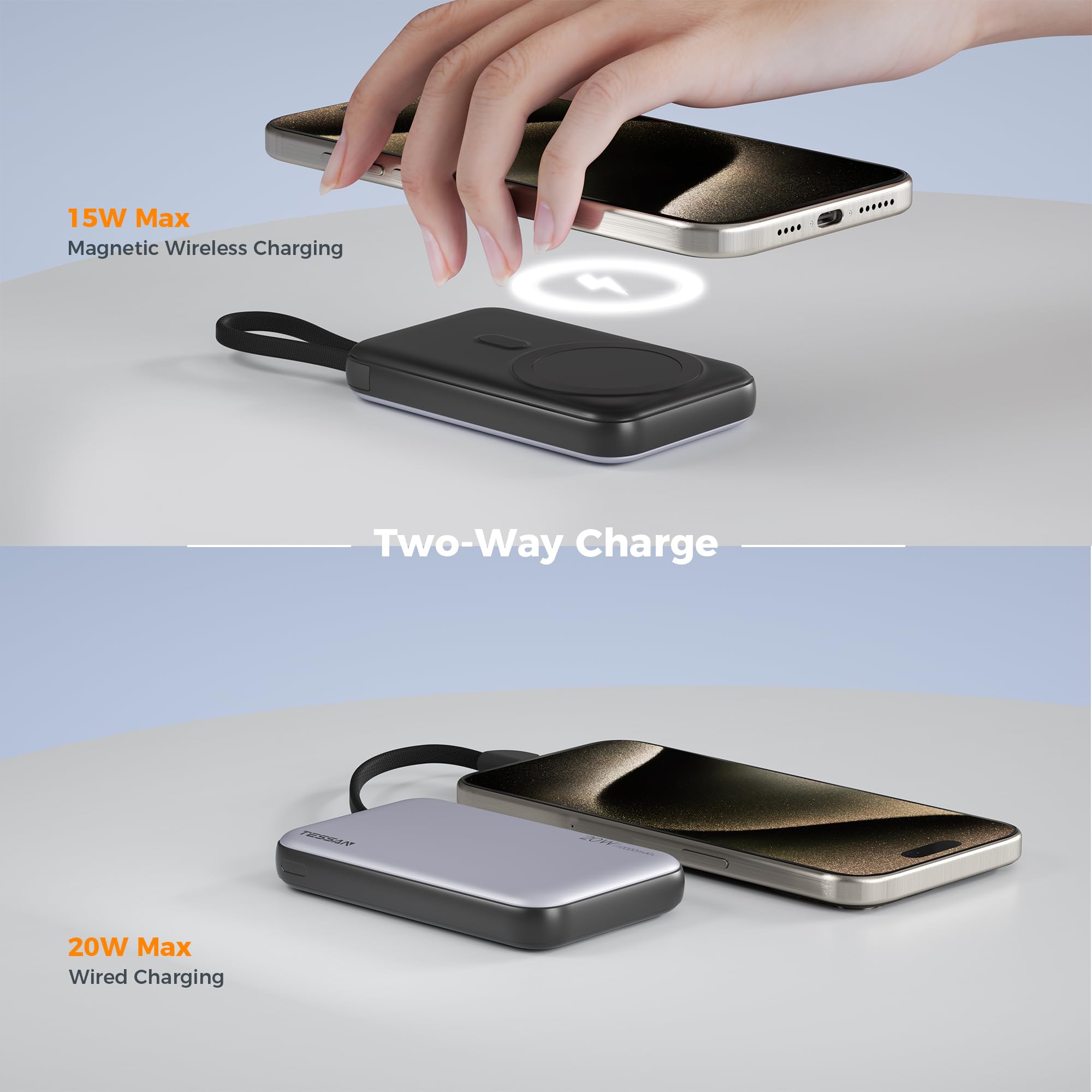 Foto 4 pulgar | Cargador Portátil Tessan Magnetic 10000 Mah 20 W Para Iphone - Venta Internacional.
