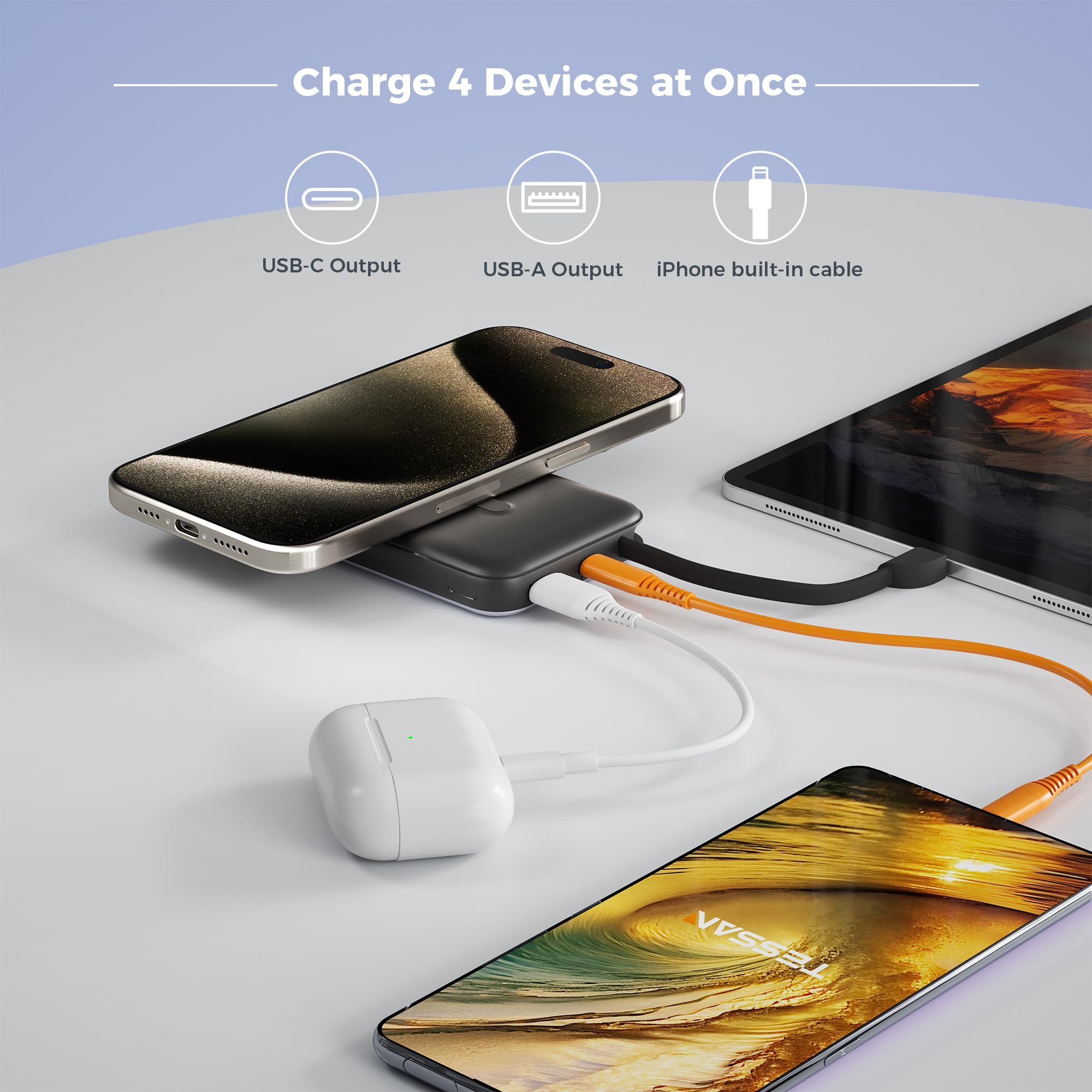 Foto 5 pulgar | Cargador Portátil Tessan Magnetic 10000 Mah 20 W Para Iphone - Venta Internacional.