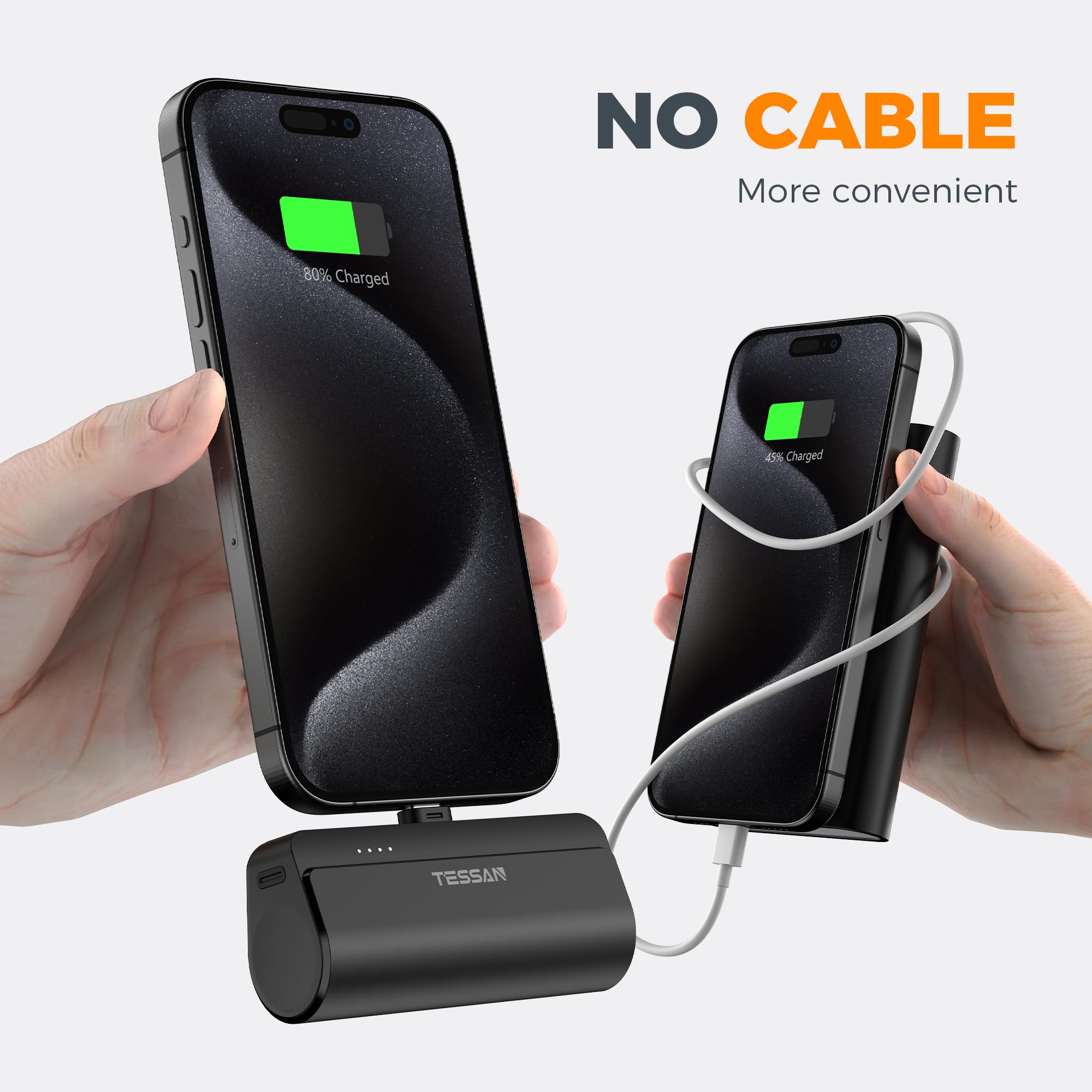 Foto 8 pulgar | Cargador Portátil Tessan Mini 5000 Mah Con Usb-c Para Iphone 15 - Venta Internacional.
