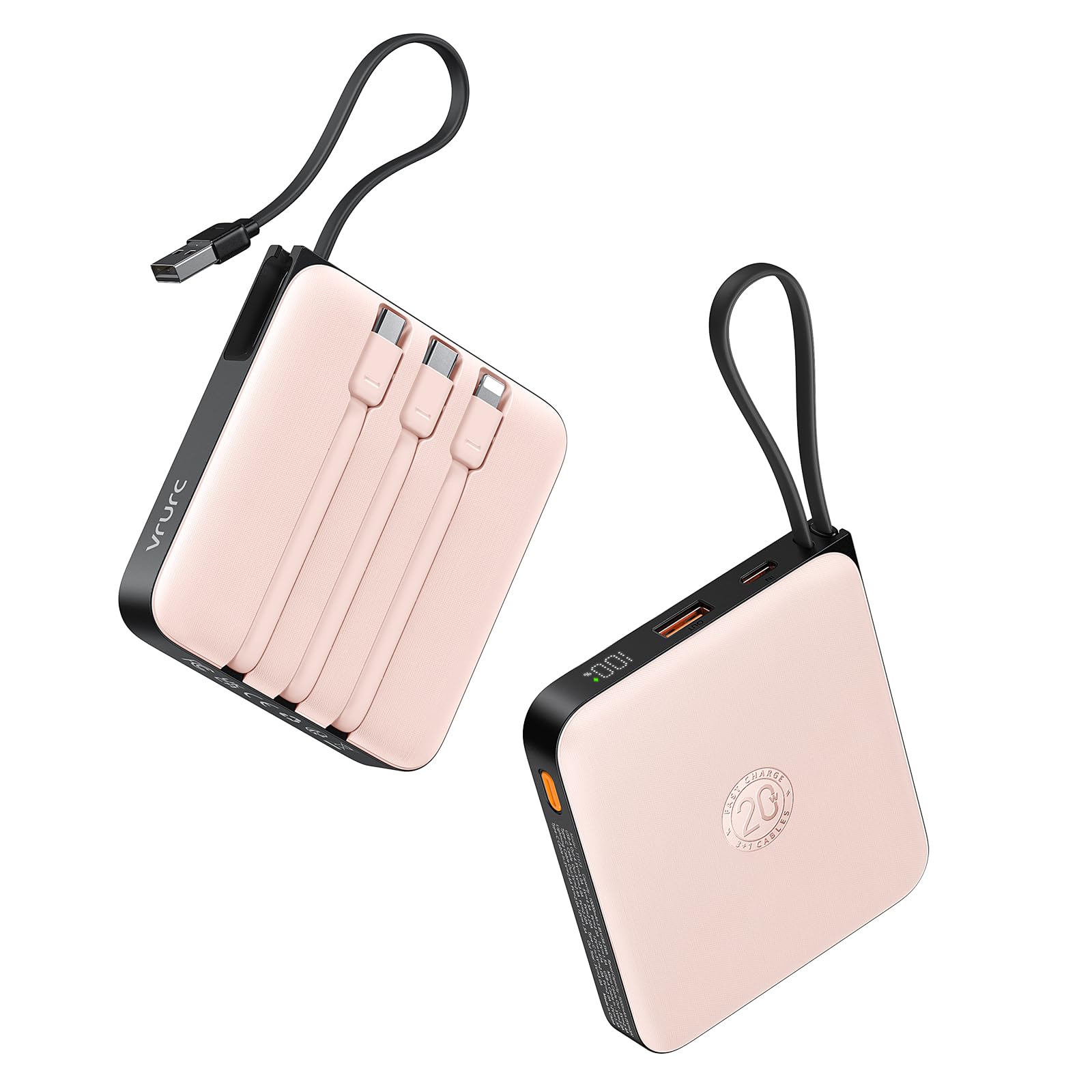 Foto 2 pulgar | Power Bank Vrurc 20000 Mah, 22,5 W, Carga Rápida Usb-c, Rosa - Venta Internacional.