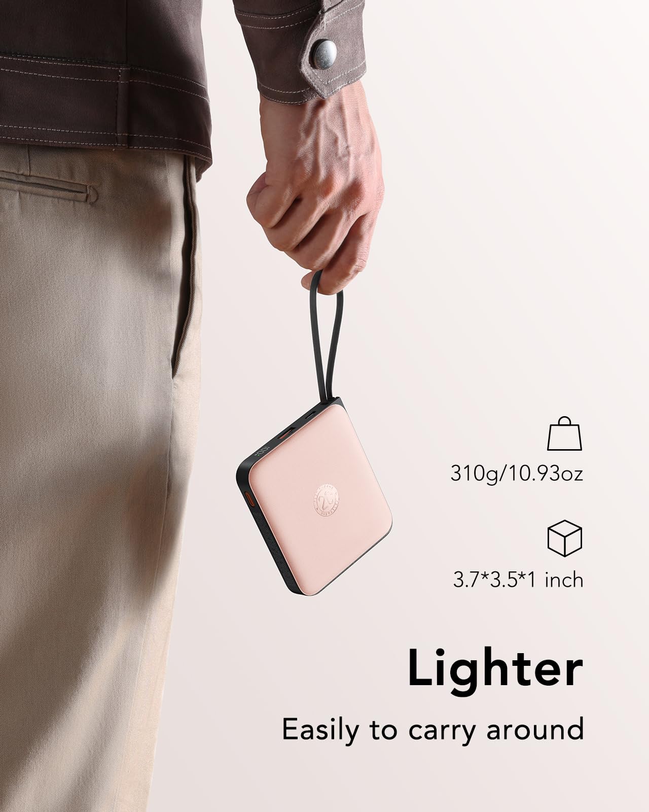 Foto 4 pulgar | Power Bank Vrurc 20000 Mah, 22,5 W, Carga Rápida Usb-c, Rosa - Venta Internacional.